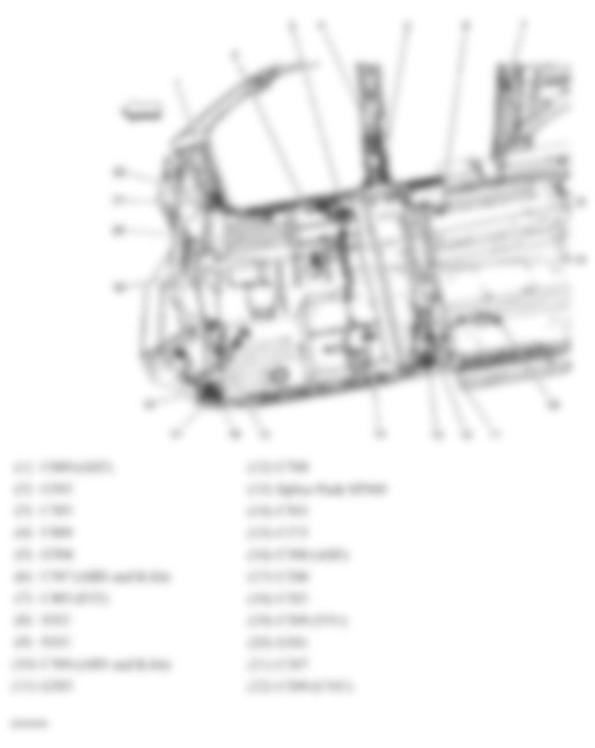 GMC Yukon XL C1500 2007 - Component Locations -  Front Passenger Compartment (Long Wheel Base)