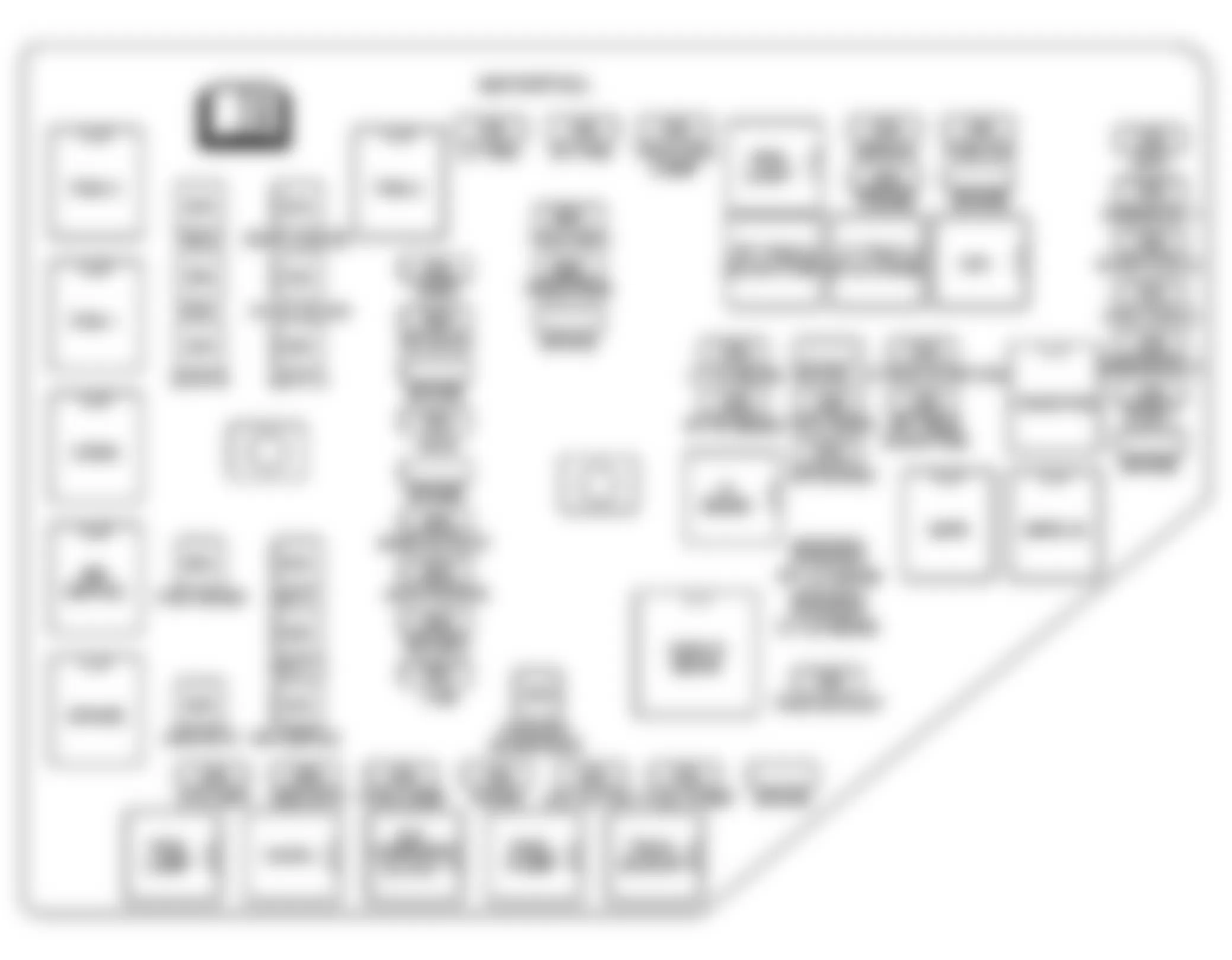 GMC Acadia SLE 2008 - Component Locations -  Identifying Underhood Fuse Block