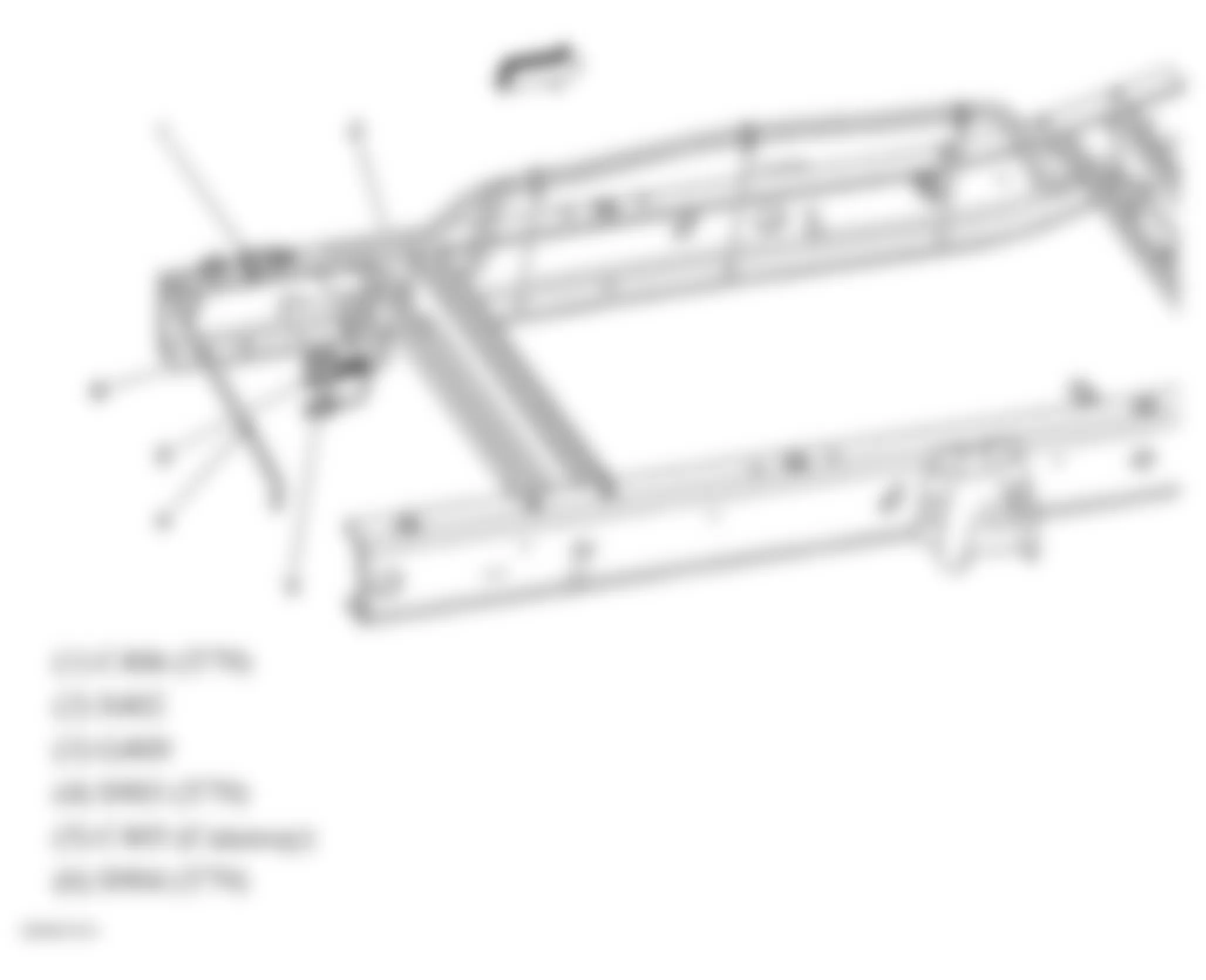 GMC Savana H1500 2008 - Component Locations -  Rear Chassis (Cutaway)