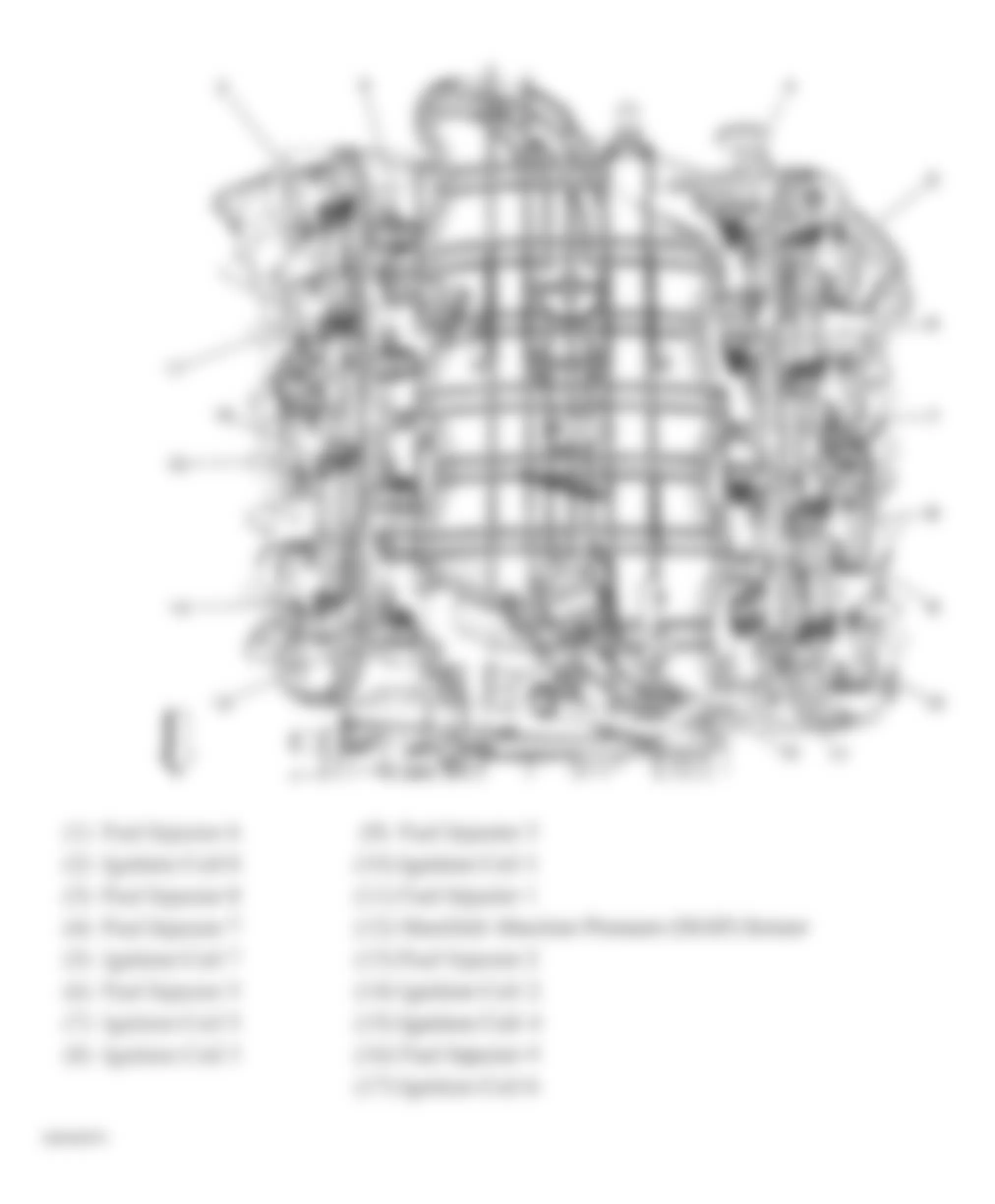 GMC Sierra 1500 2008 - Component Locations -  Top Of Engine (4.8L, 5.3L, 6.0L & 6.2L)