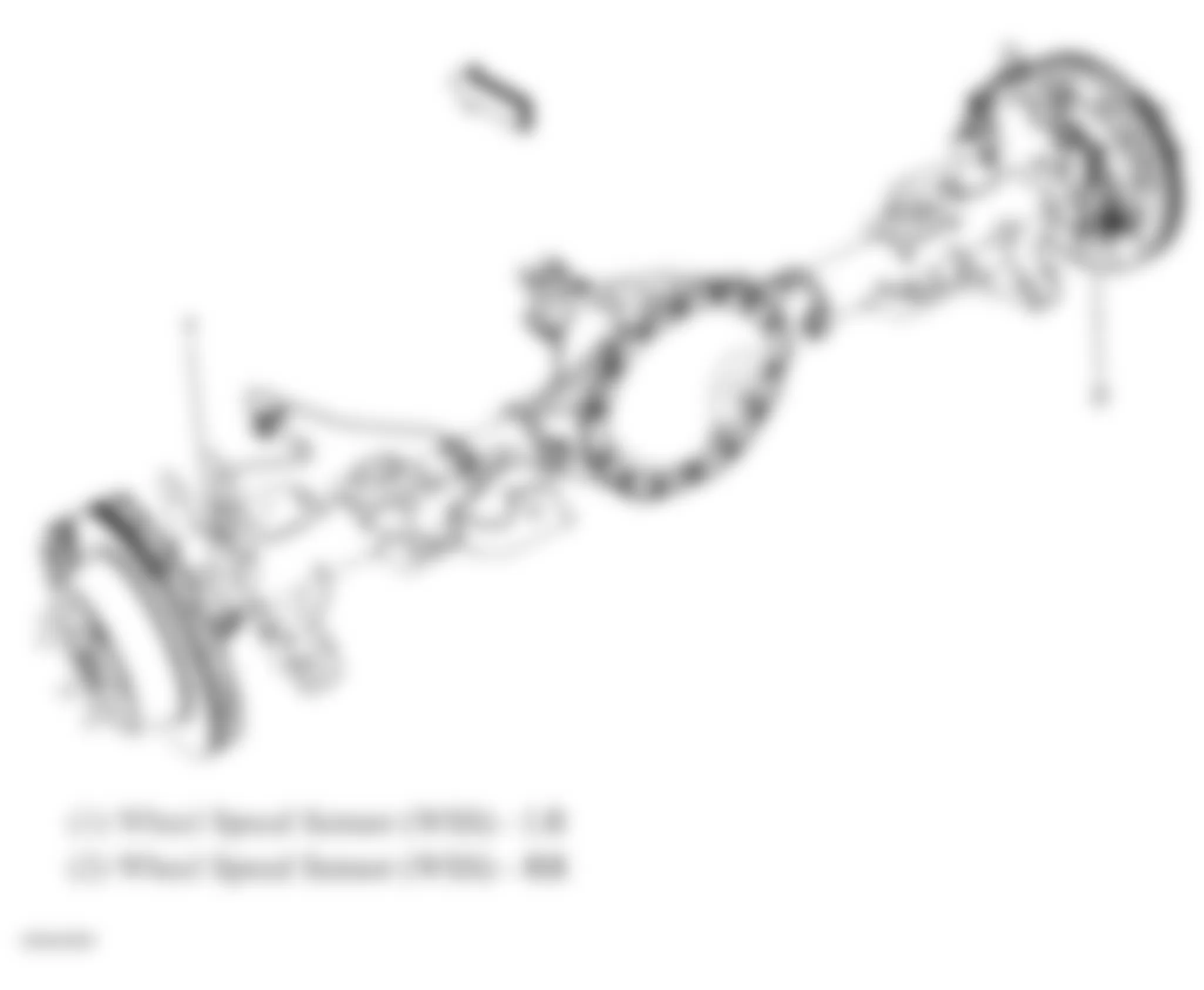 GMC Sierra 2500 HD 2008 - Component Locations -  Rear Wheel Speed Sensors