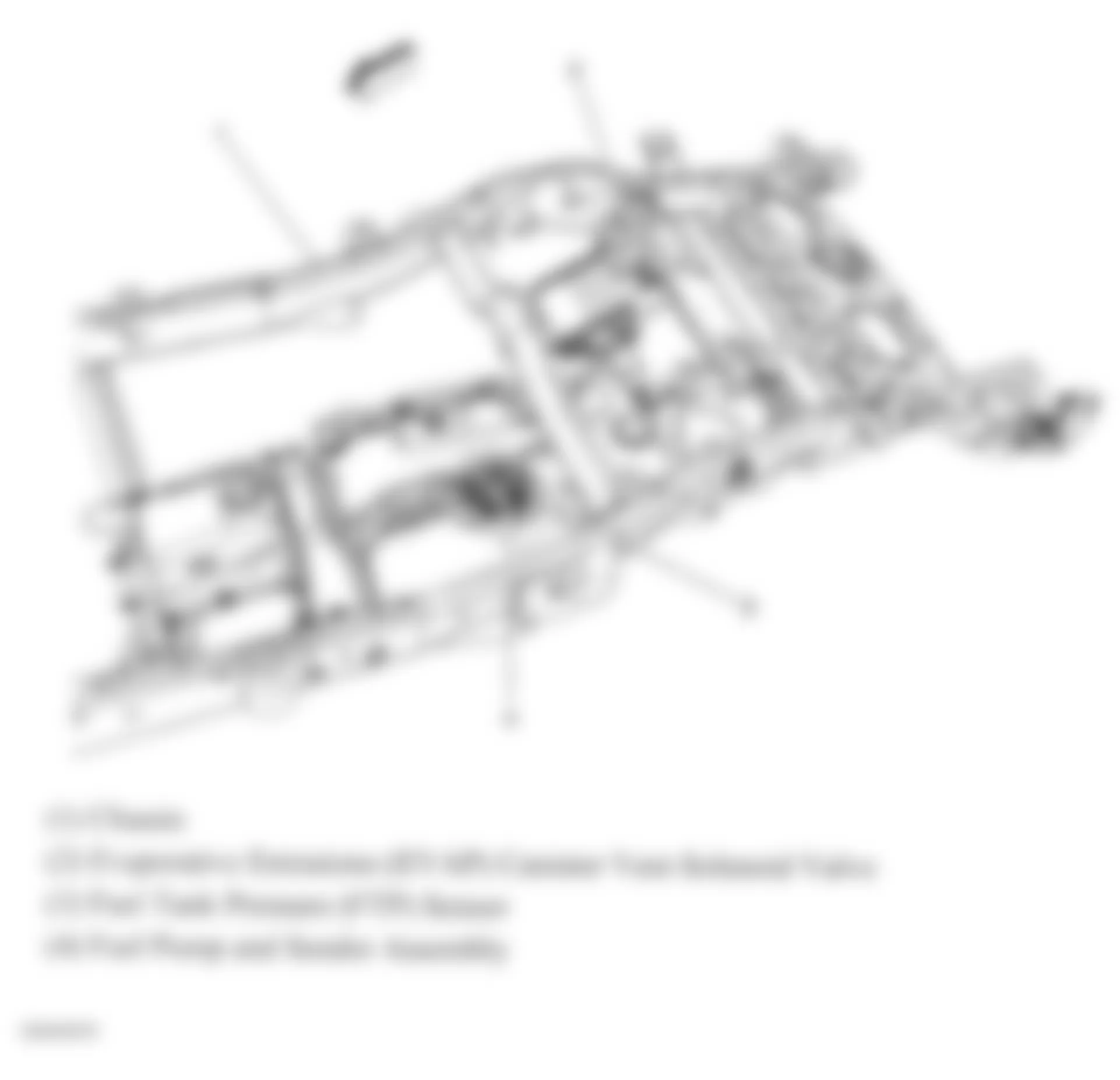 GMC Sierra 2500 HD 2008 - Component Locations -  Under Rear Of Vehicle (Short Wheel Base)