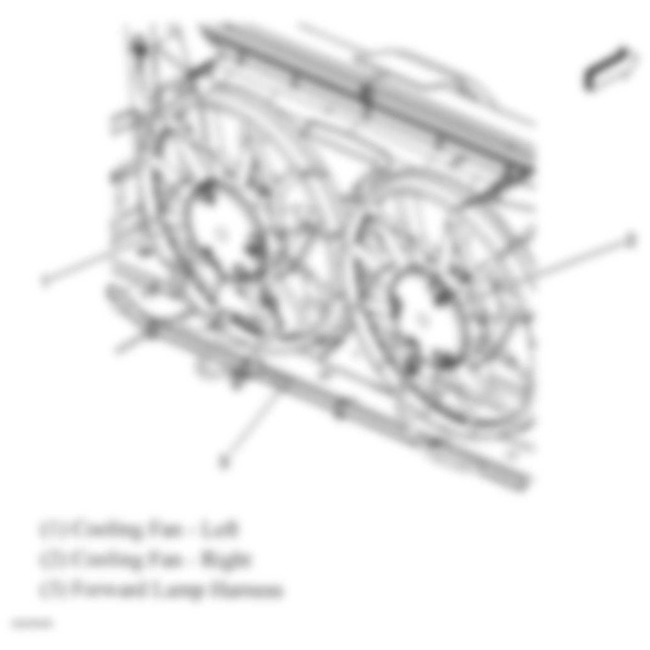 GMC Sierra 2500 HD 2008 - Component Locations -  Engine Cooling Fans (10 Series)