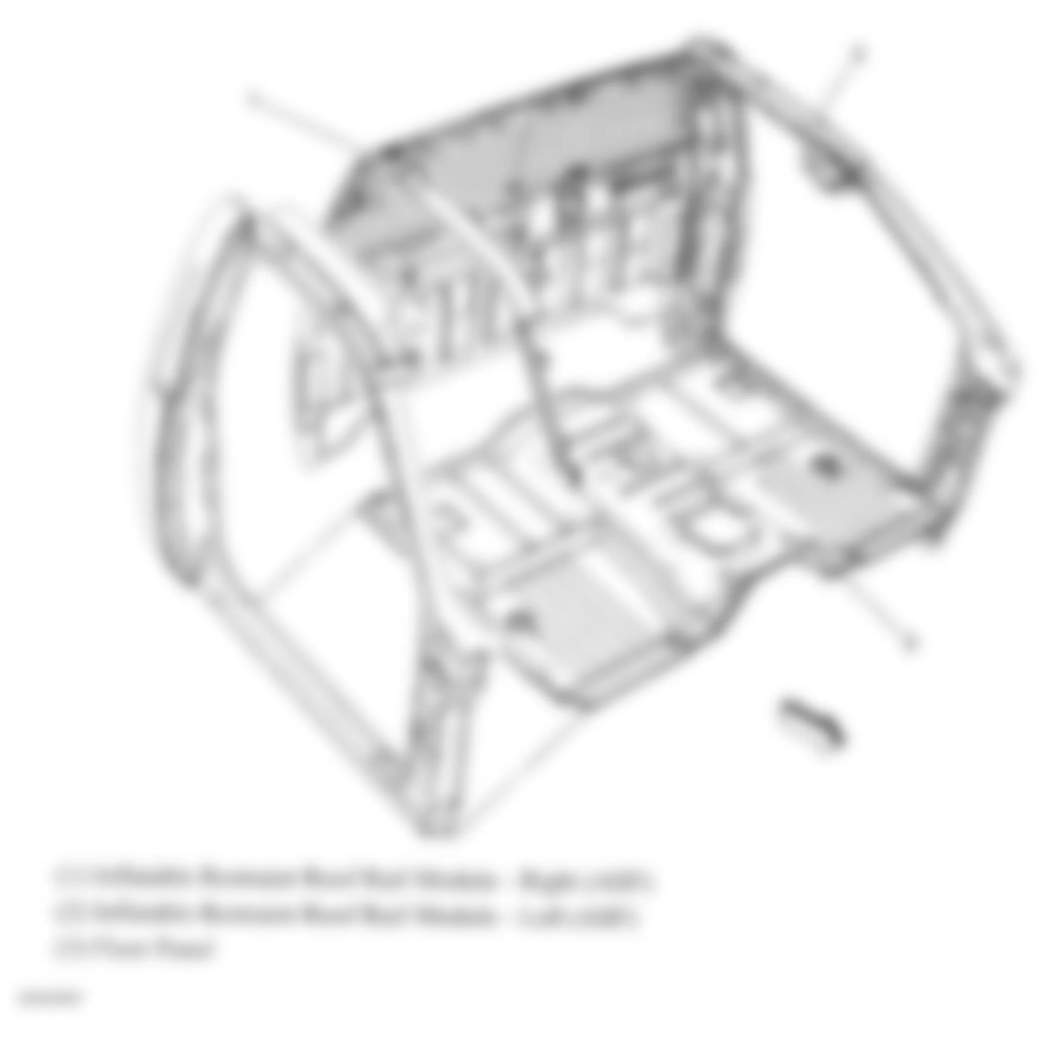 GMC Sierra 2500 HD 2008 - Component Locations -  Roof Rail Air Bags (Regular Cab)