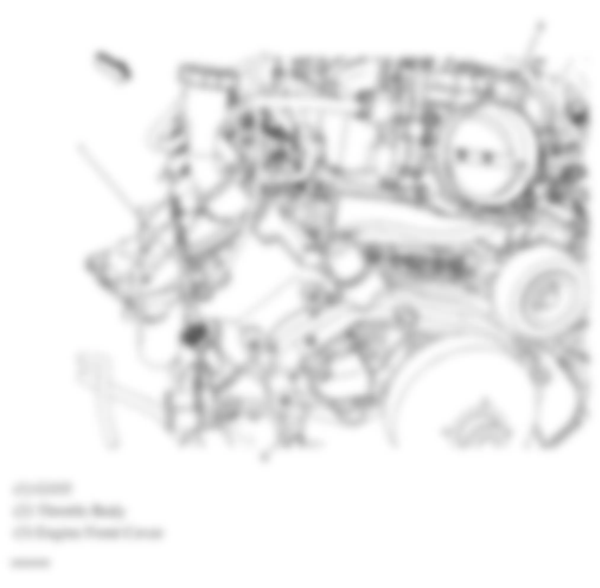 GMC Sierra 2500 HD 2008 - Component Locations -  Front Of Engine