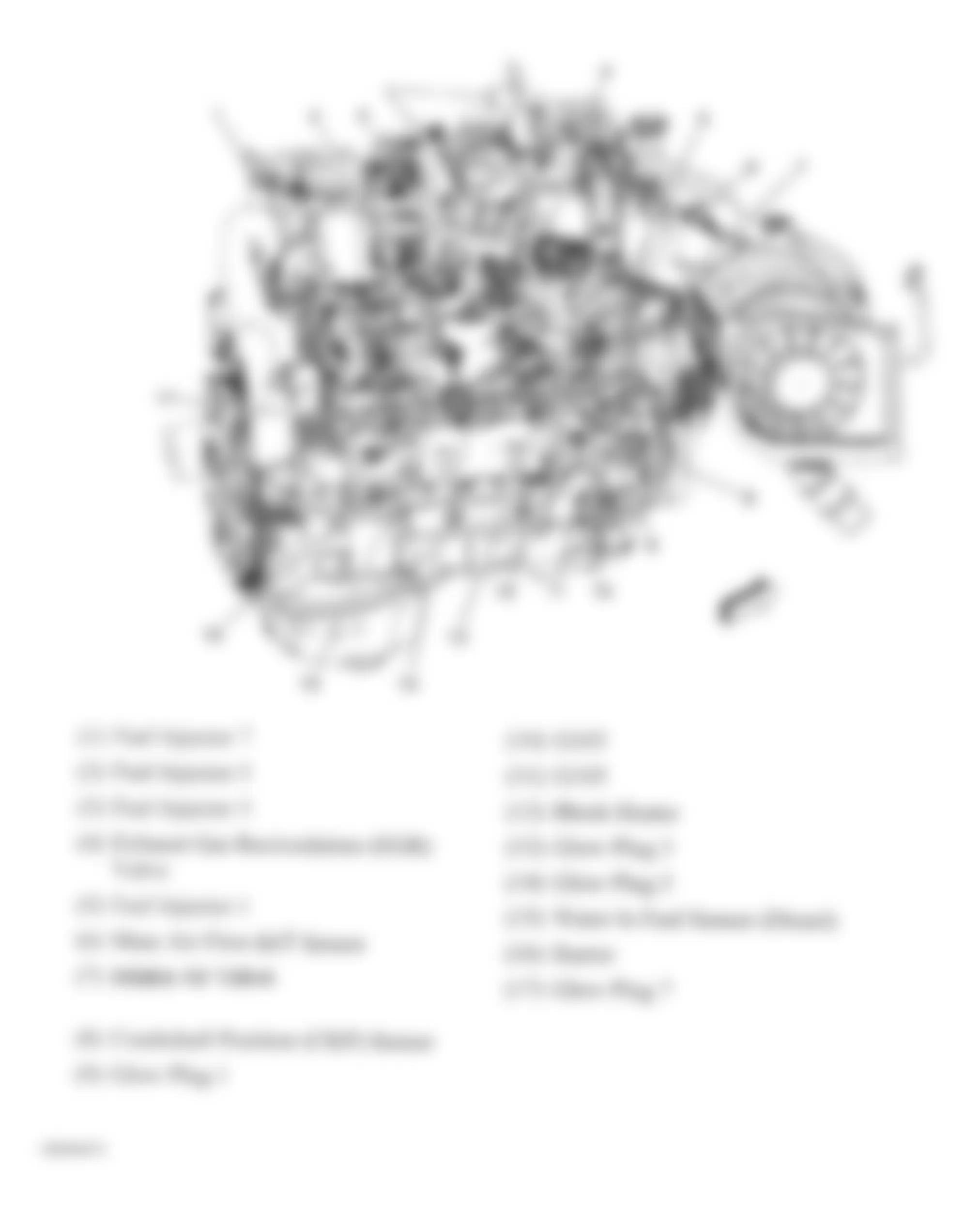 GMC Sierra 3500 HD 2008 - Component Locations -  Right Side Of Engine (6.6L)