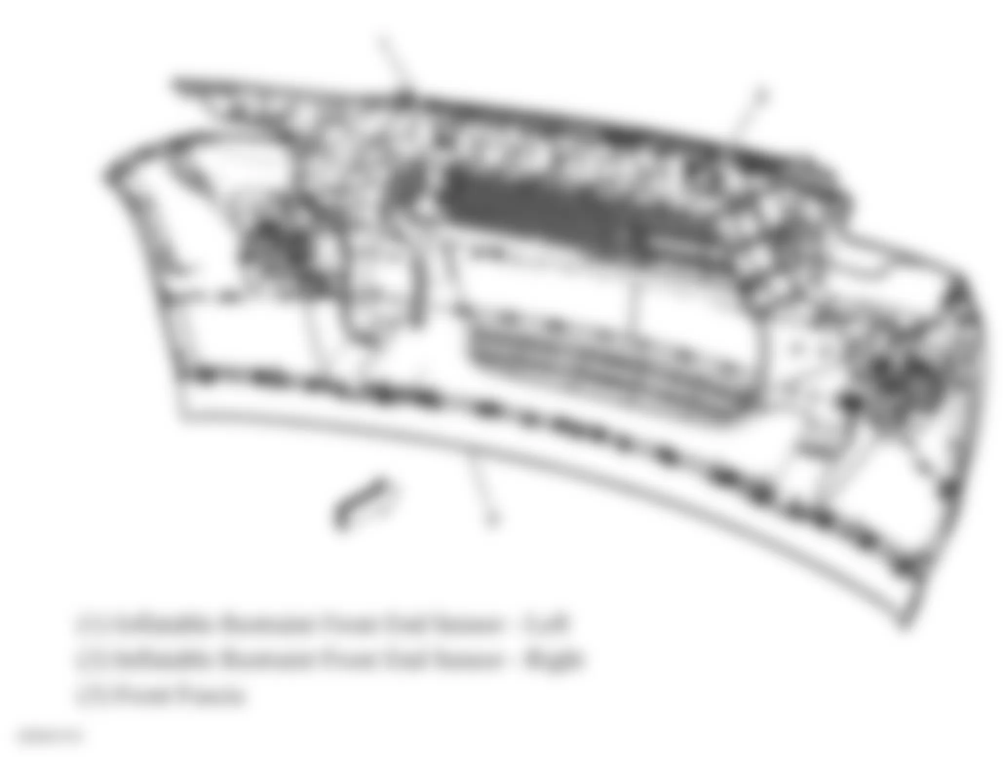 GMC Acadia SLE 2009 - Component Locations -  Front Fascia