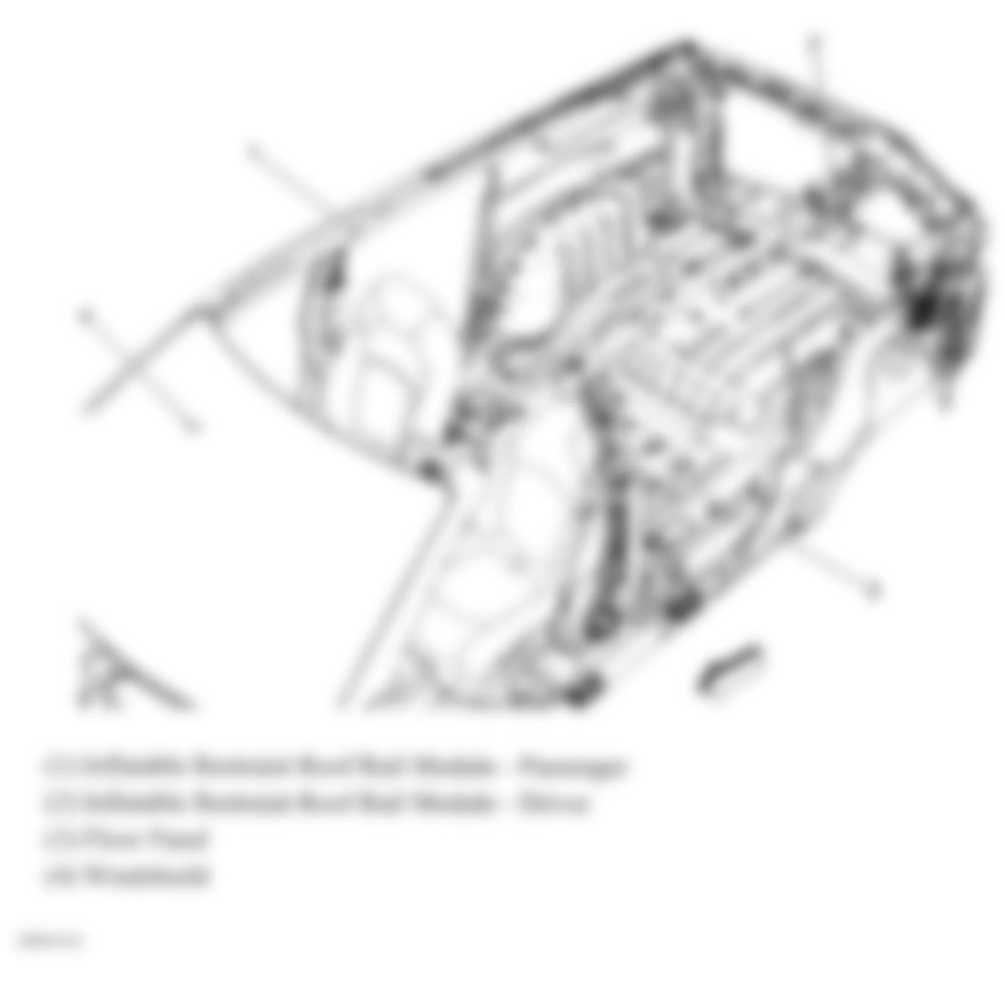 GMC Acadia SLE 2009 - Component Locations -  Roof