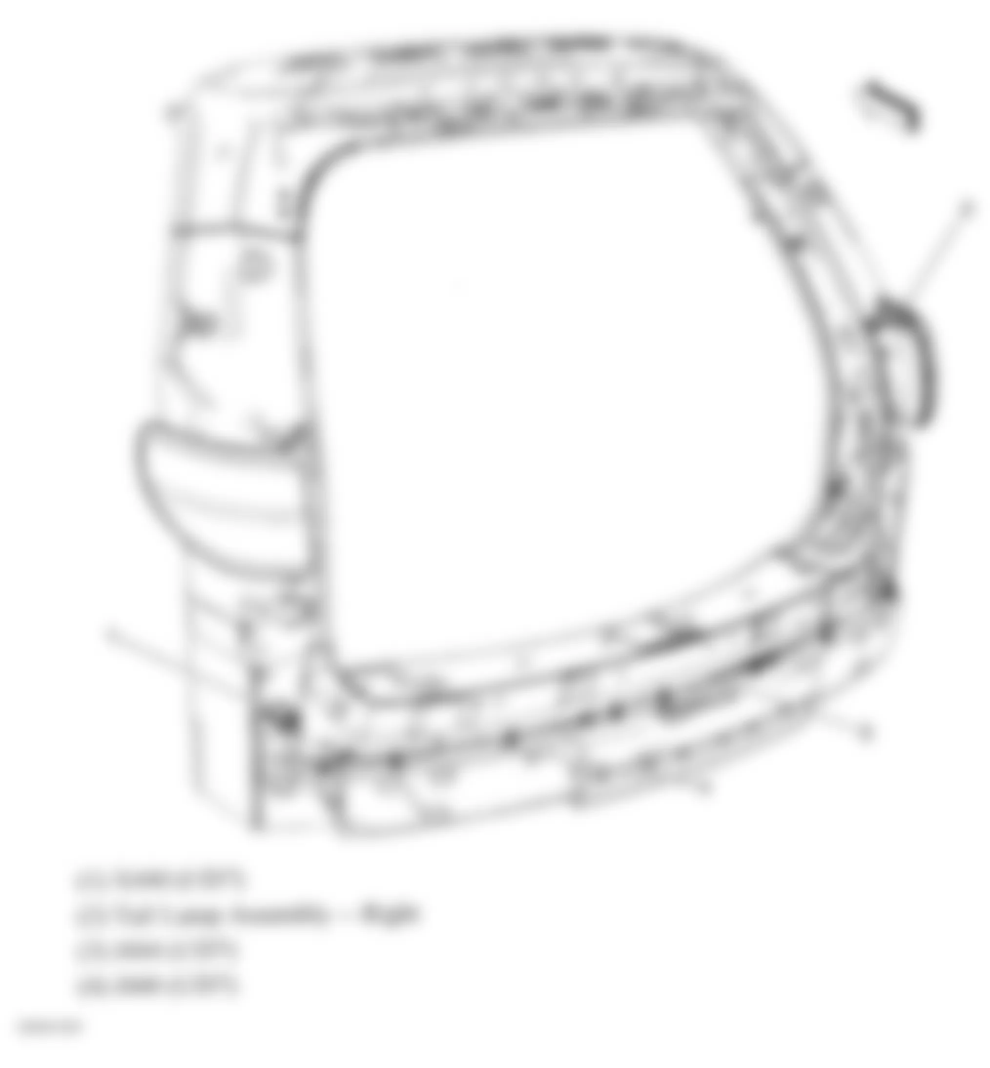 GMC Acadia SLE 2009 - Component Locations -  Rear Of Vehicle