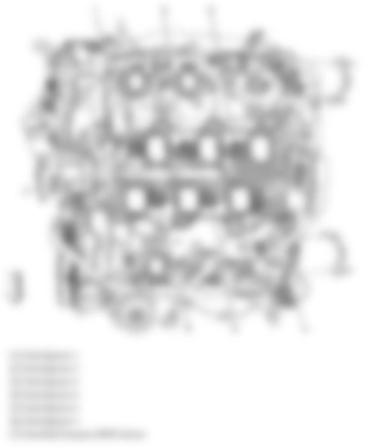GMC Acadia SLE 2009 - Component Locations -  Top Of Engine