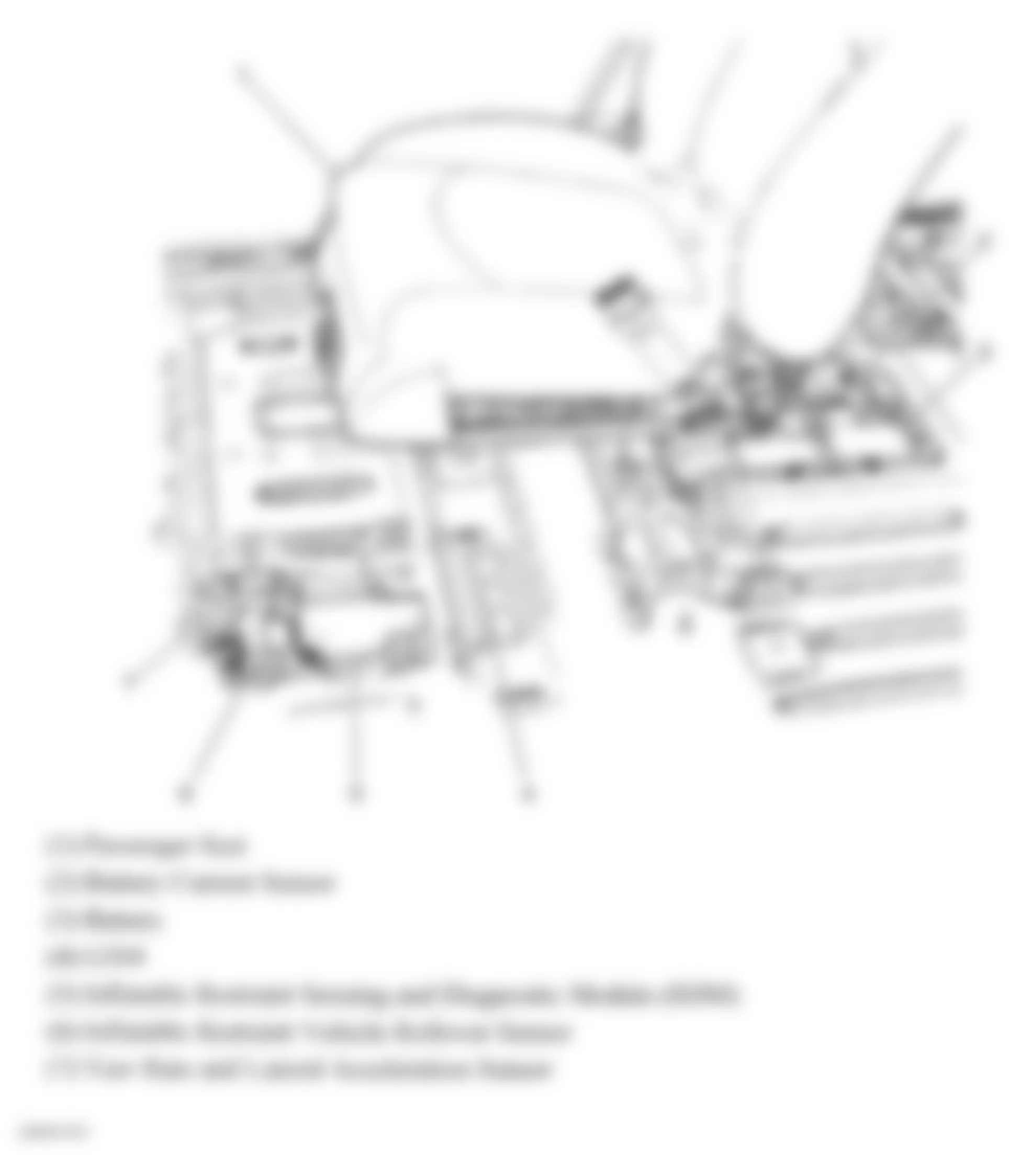 GMC Acadia SLT 2009 - Component Locations -  Vehicle Right Front Floor