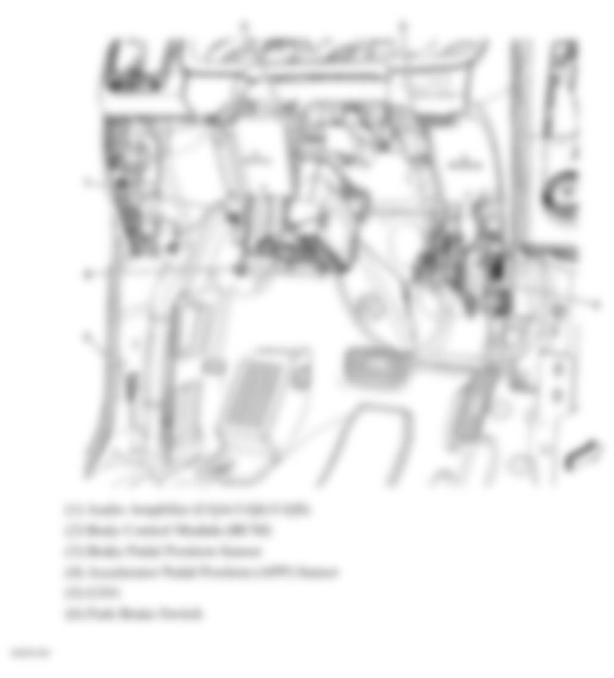 GMC Acadia SLT 2009 - Component Locations -  Under Left Side Of Dash