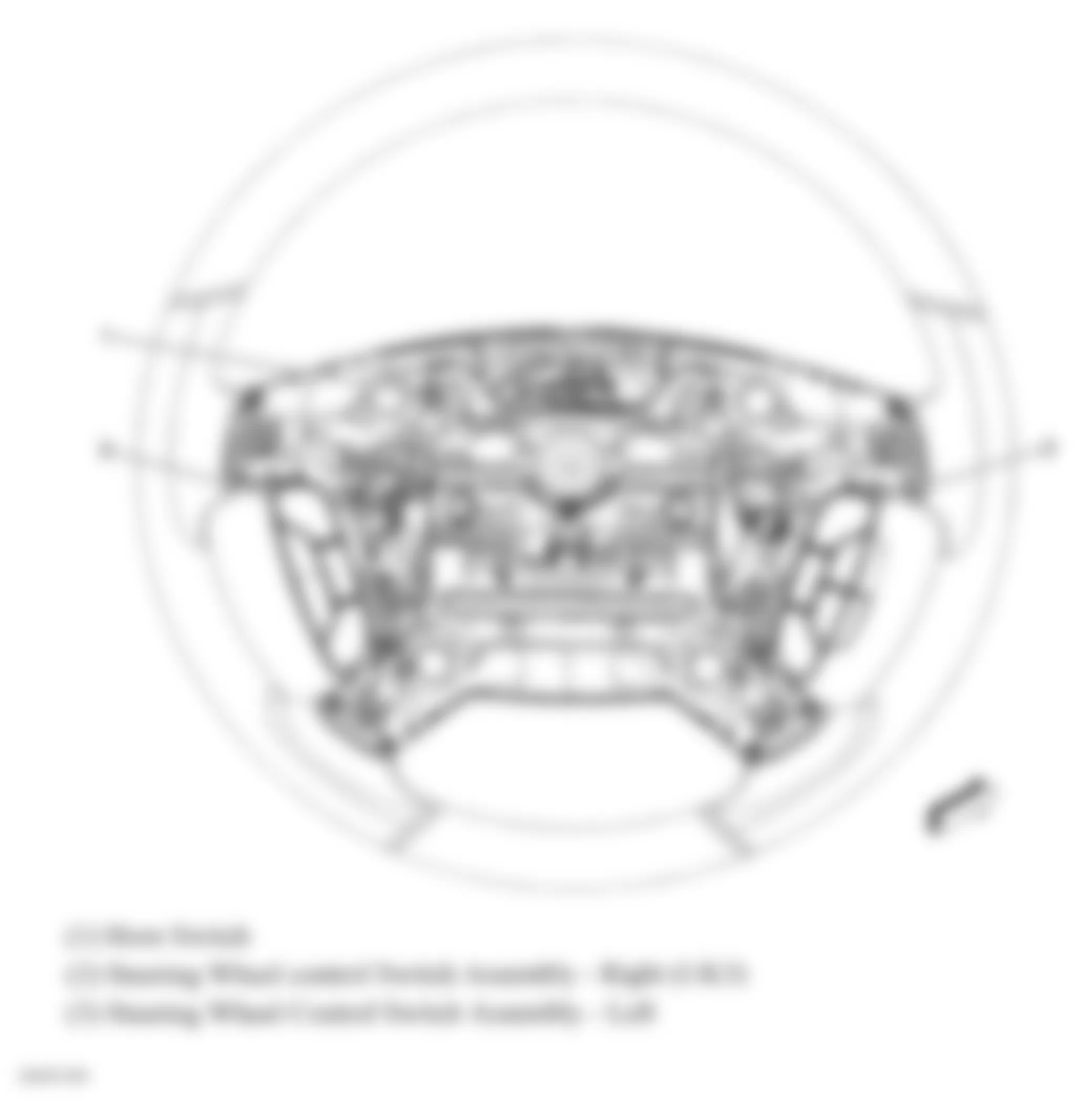GMC Acadia SLT 2009 - Component Locations -  Steering Wheel