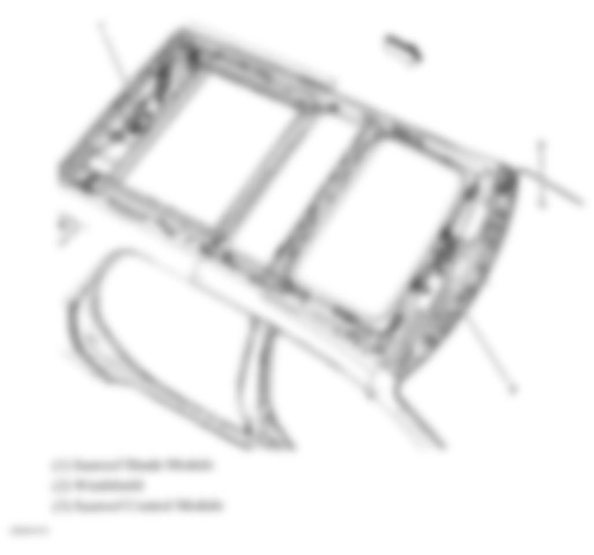 GMC Acadia SLT 2009 - Component Locations -  Roof
