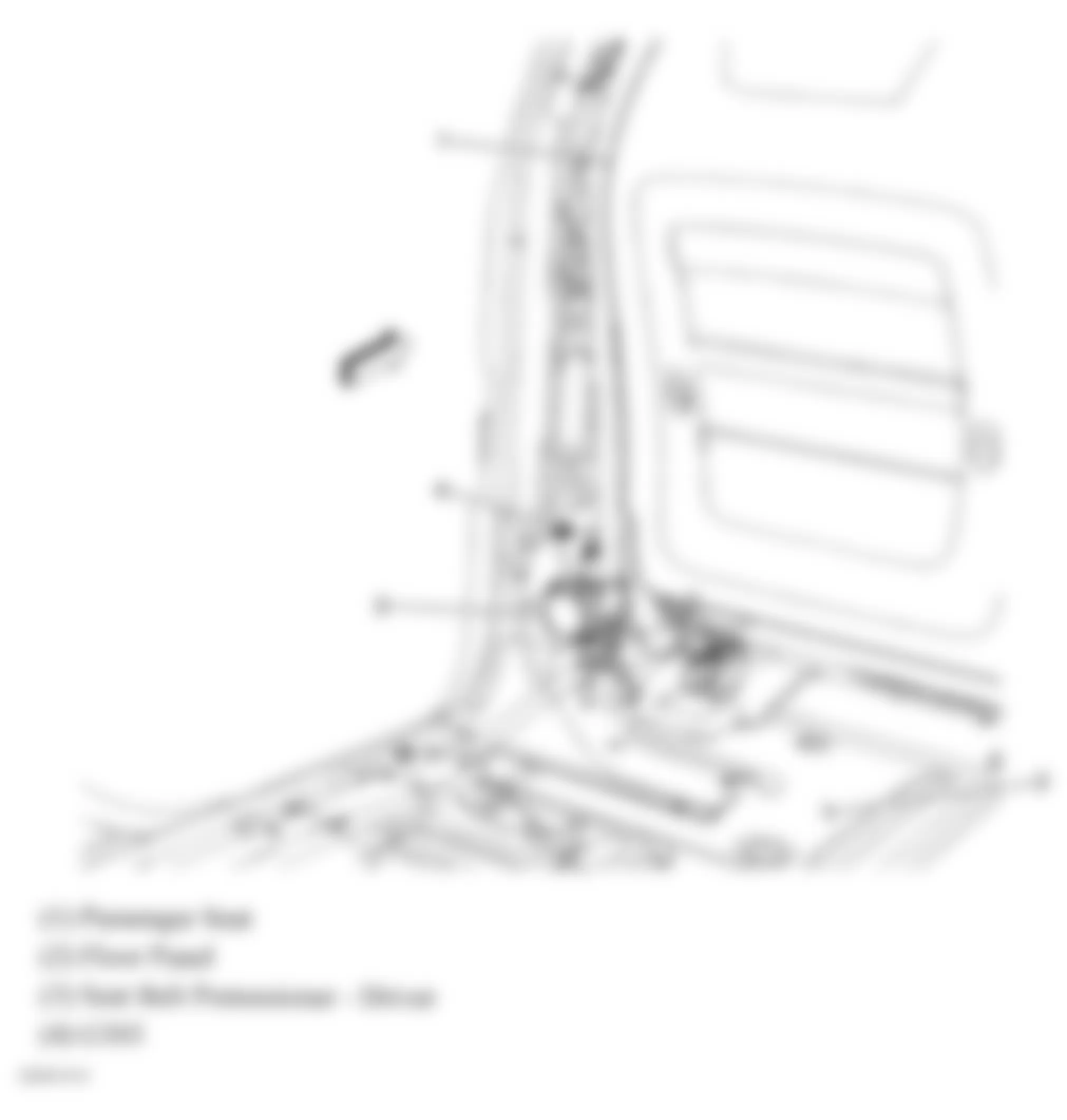 GMC Acadia SLT 2009 - Component Locations -  Left B Pillar