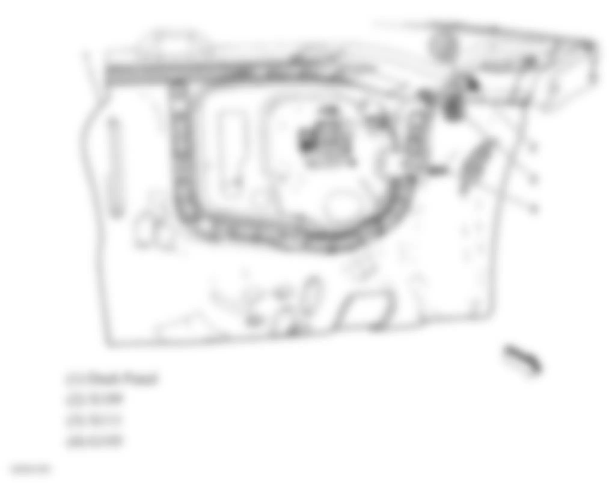 GMC Acadia SLT 2009 - Component Locations -  Rear Of Engine Compartment