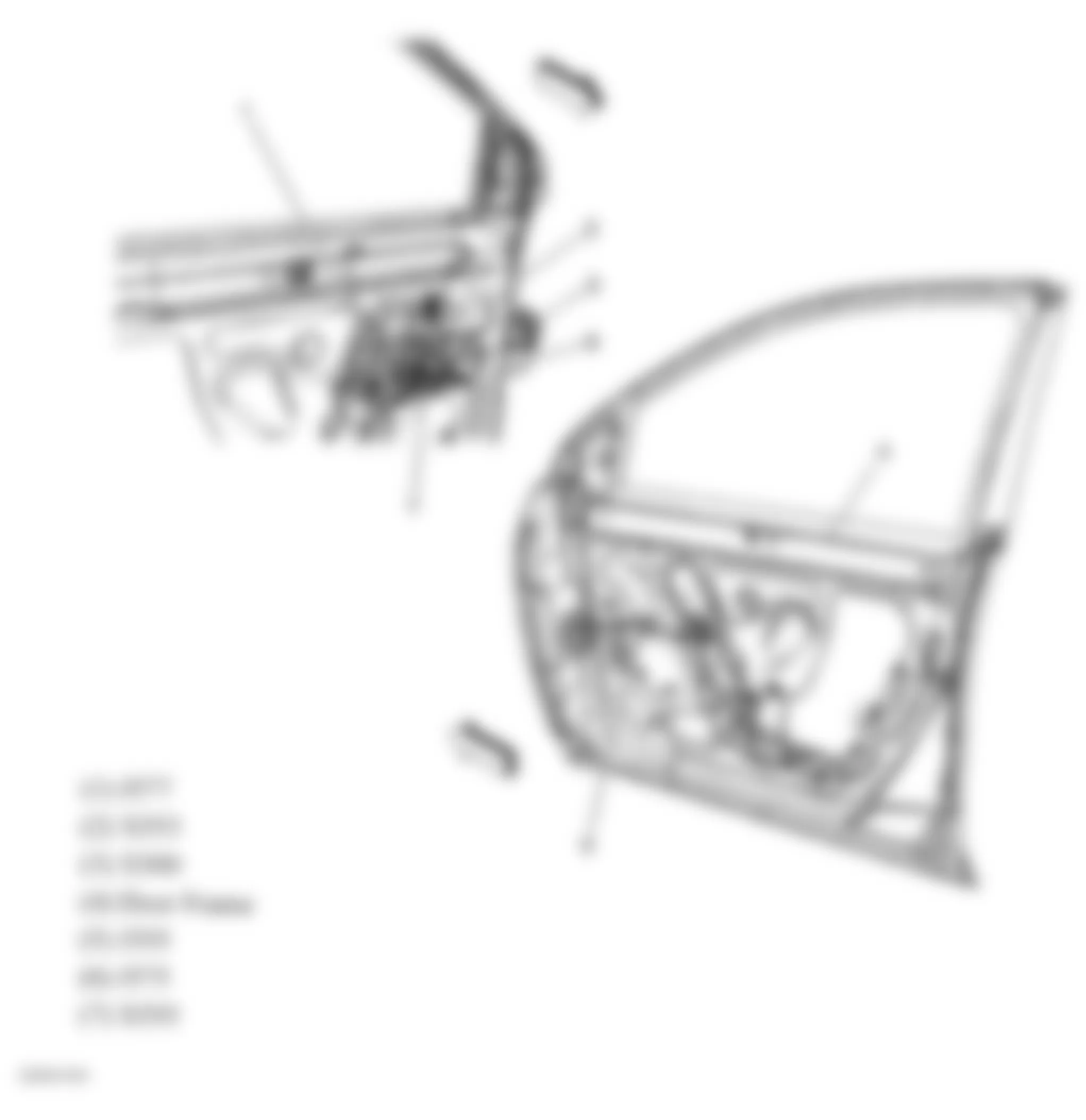 GMC Acadia SLT 2009 - Component Locations -  Drivers Door