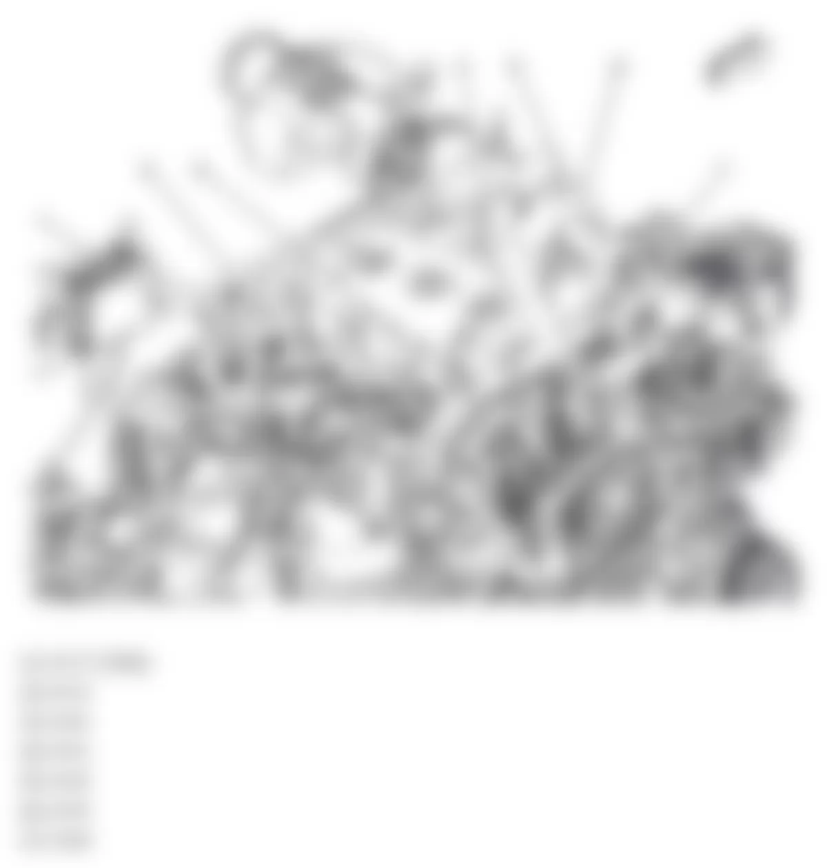 GMC Acadia SLT 2009 - Component Locations -  Top & Front Of Engine