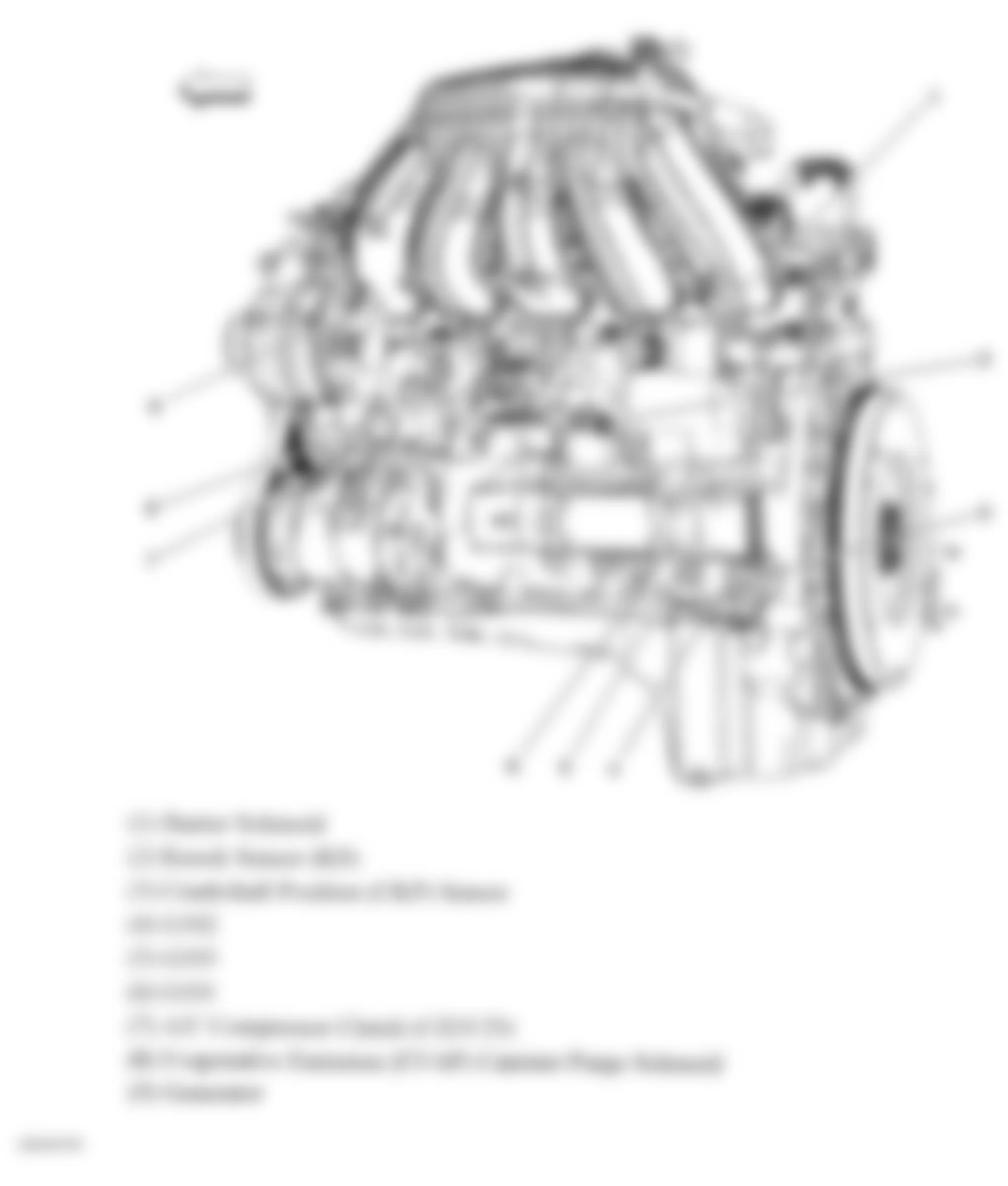 GMC Canyon 2009 - Component Locations -  Engine Controls Components - Left Side (3.7L)