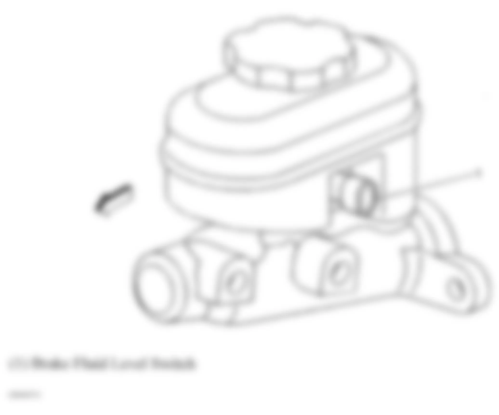 GMC Canyon 2009 - Component Locations -  Brake Fluid Level Switch