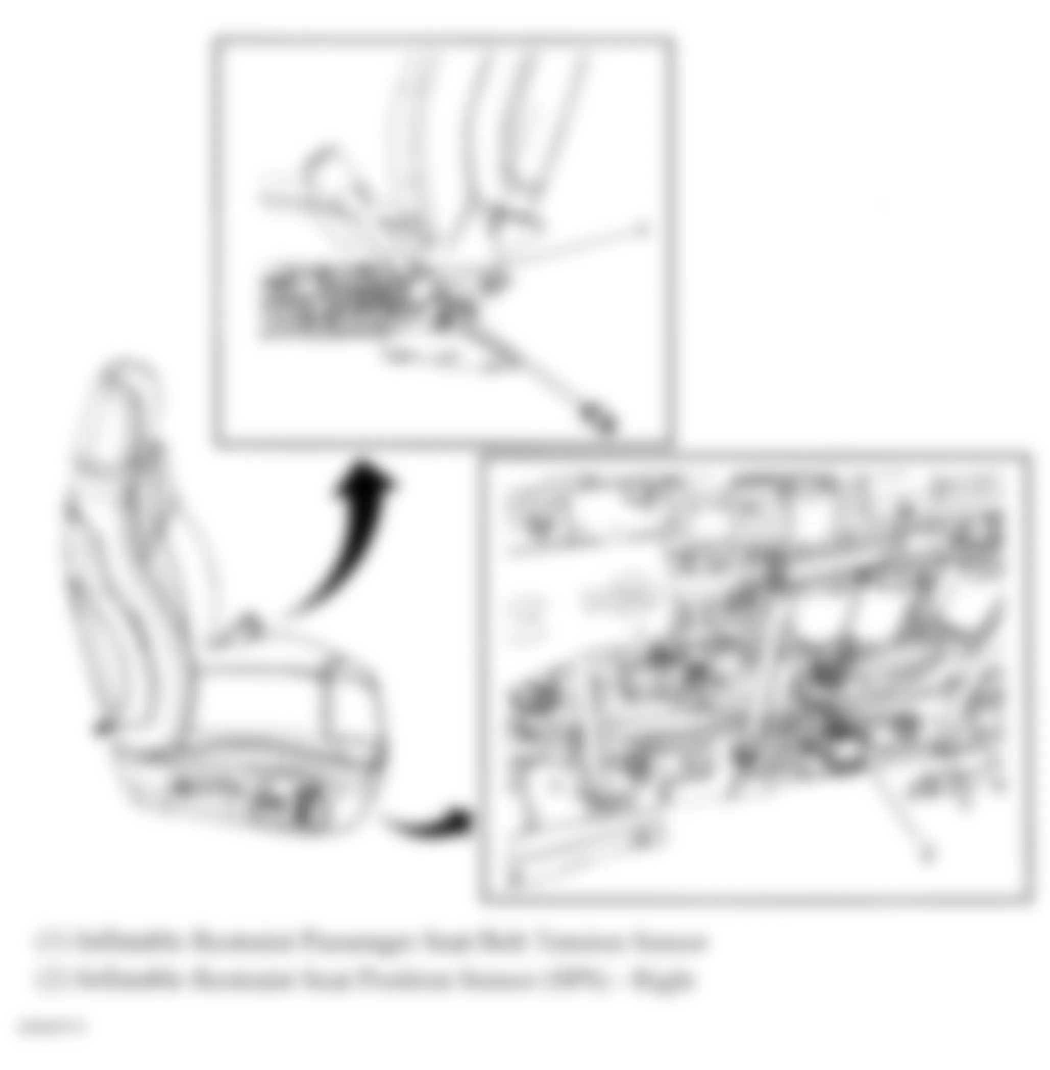 GMC Canyon 2009 - Component Locations -  Under Passenger Seat