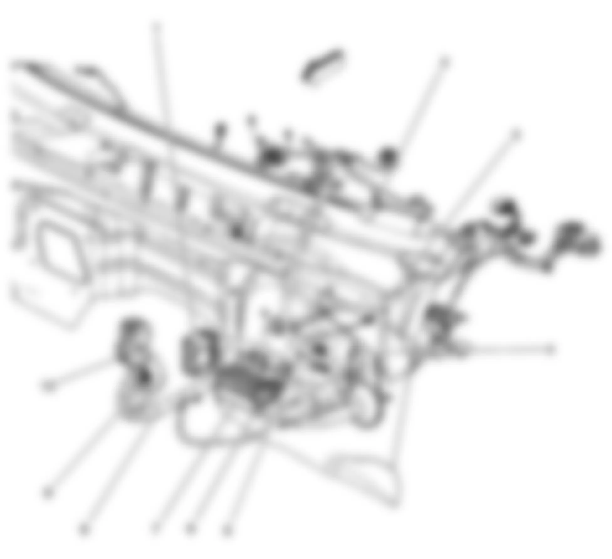 GMC Envoy 2009 - Component Locations -  Rear Of Engine Compartment