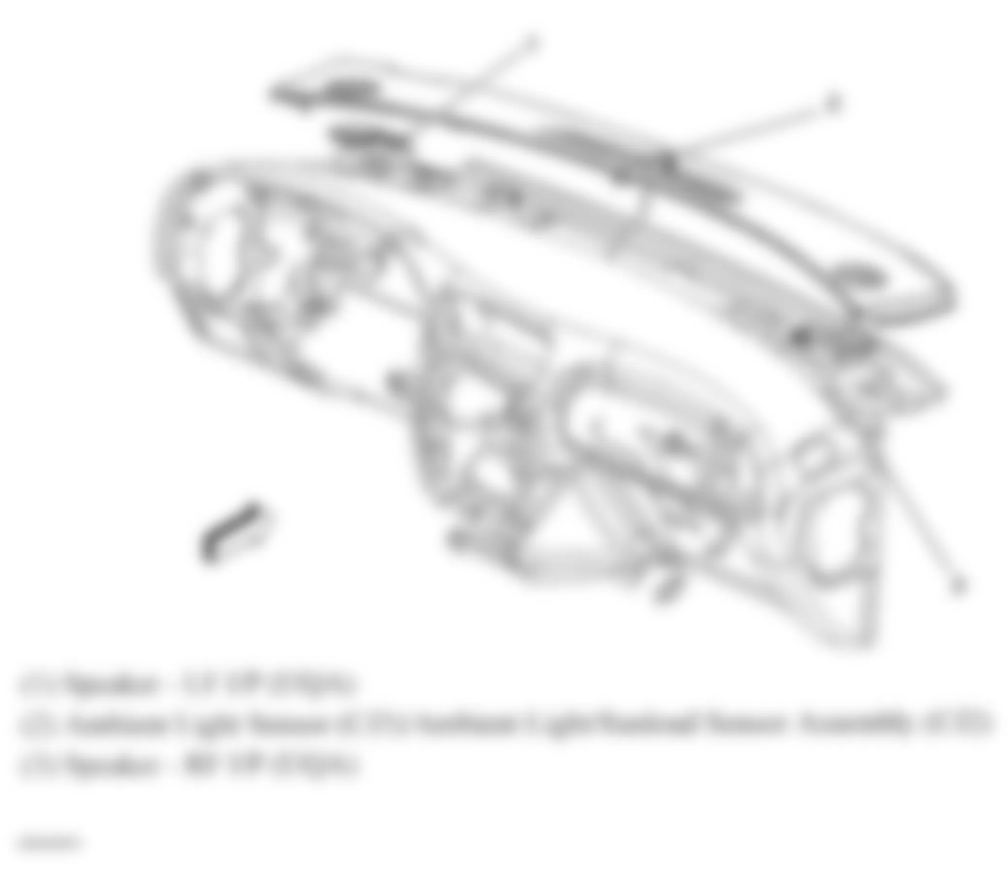 GMC Envoy 2009 - Component Locations -  Dash Panel