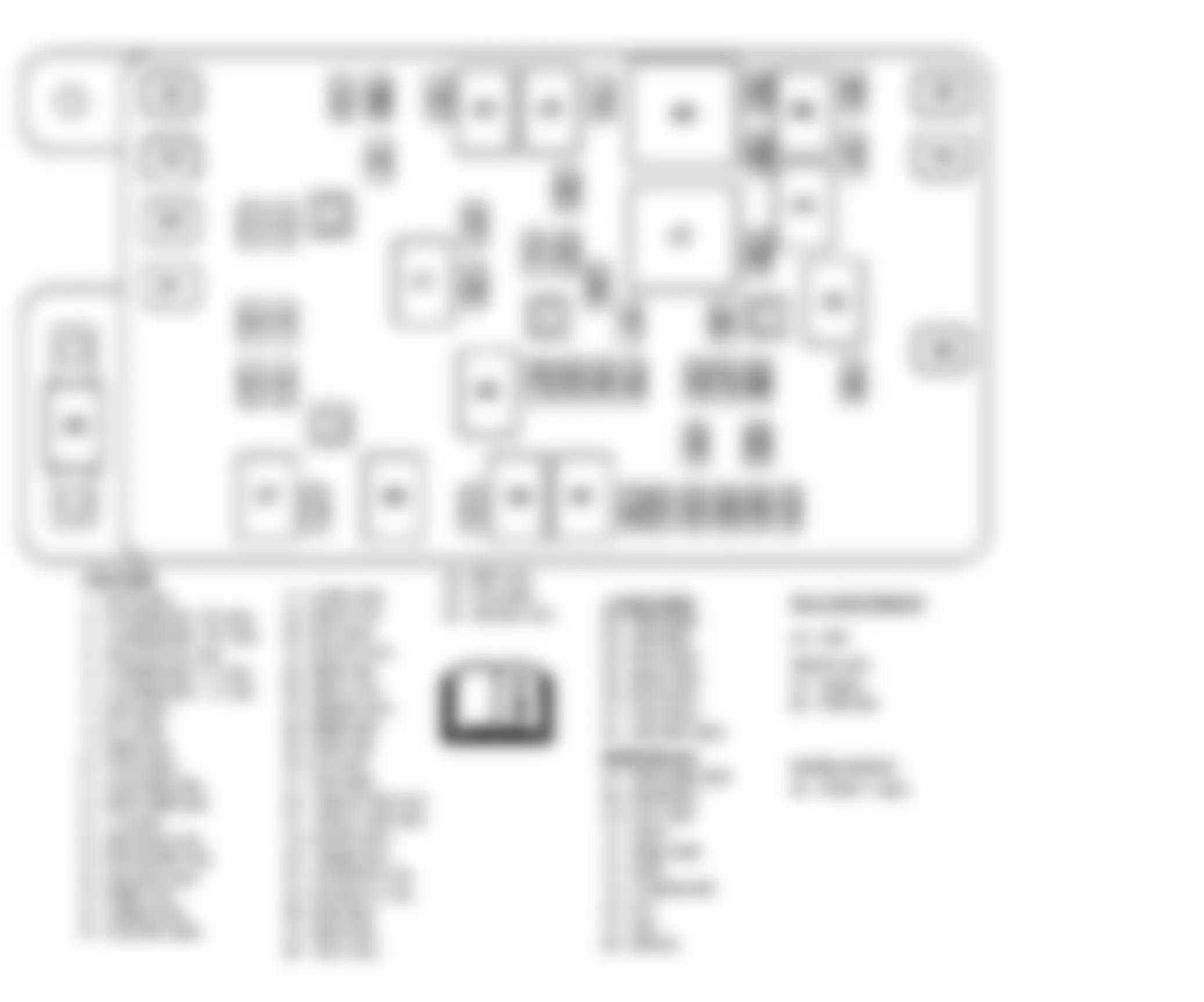 GMC Envoy 2009 - Component Locations -  Identifying Underhood Fuse Block Components