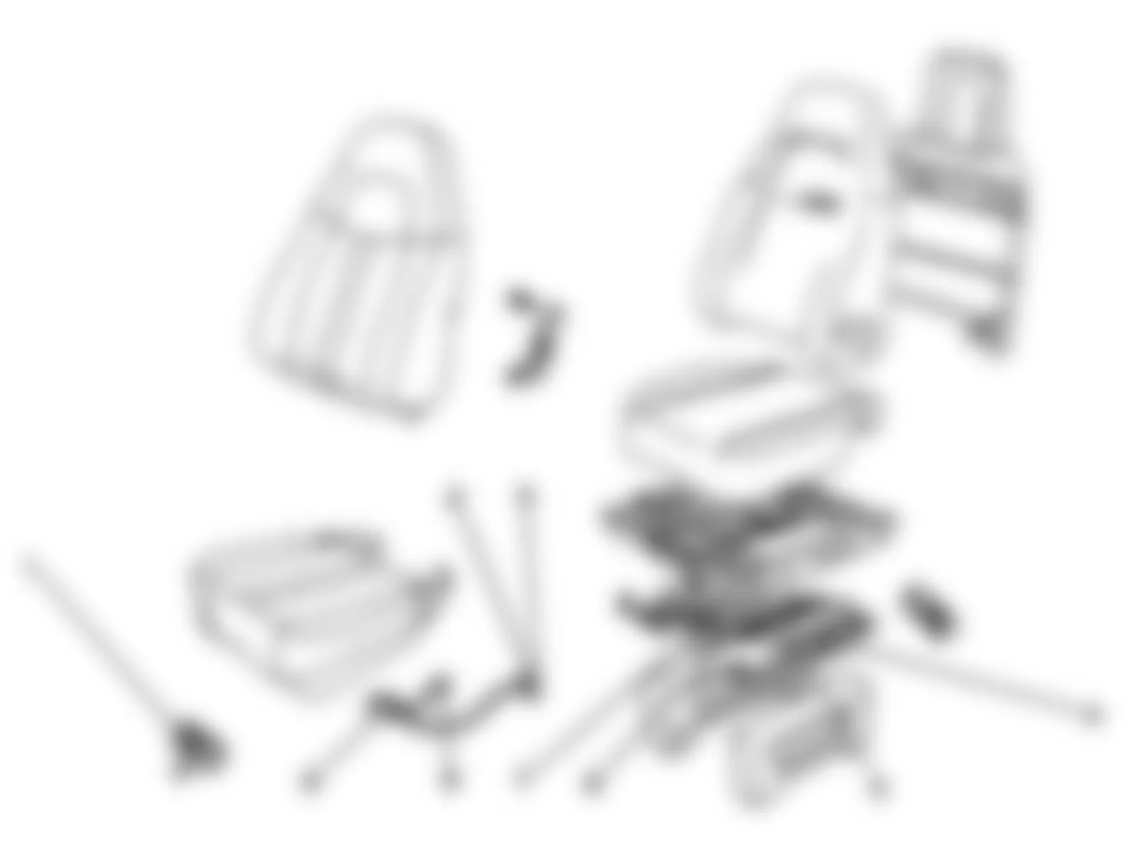 GMC Savana H1500 2009 - Component Locations -  Power Passenger Seat