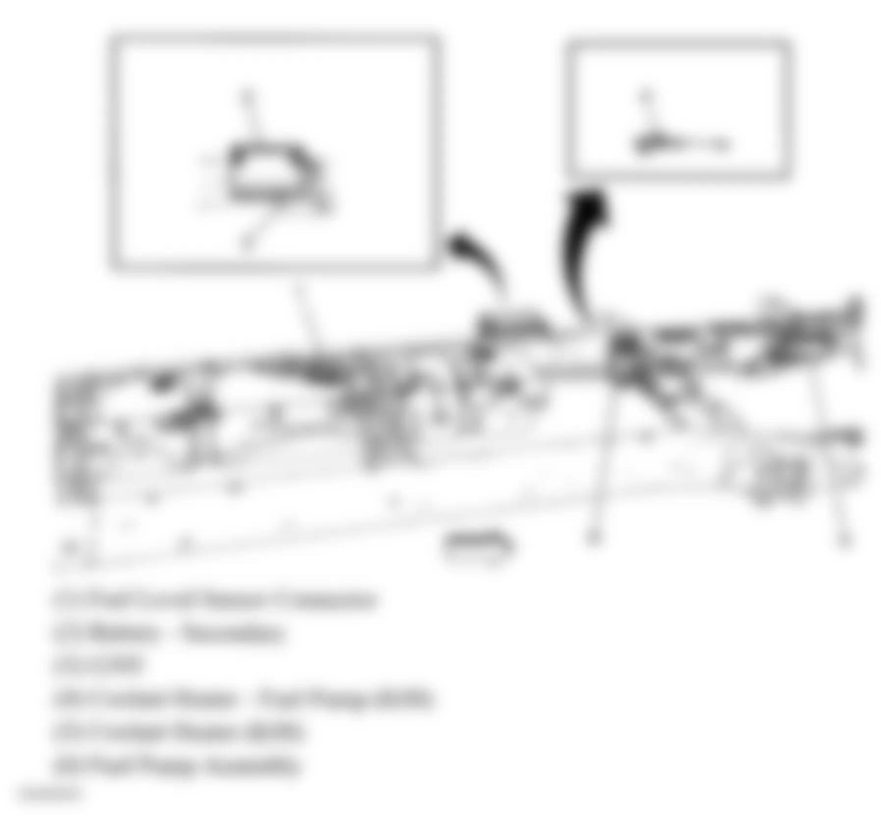 GMC Savana H1500 2009 - Component Locations -  Left Frame Rail (6.6L)