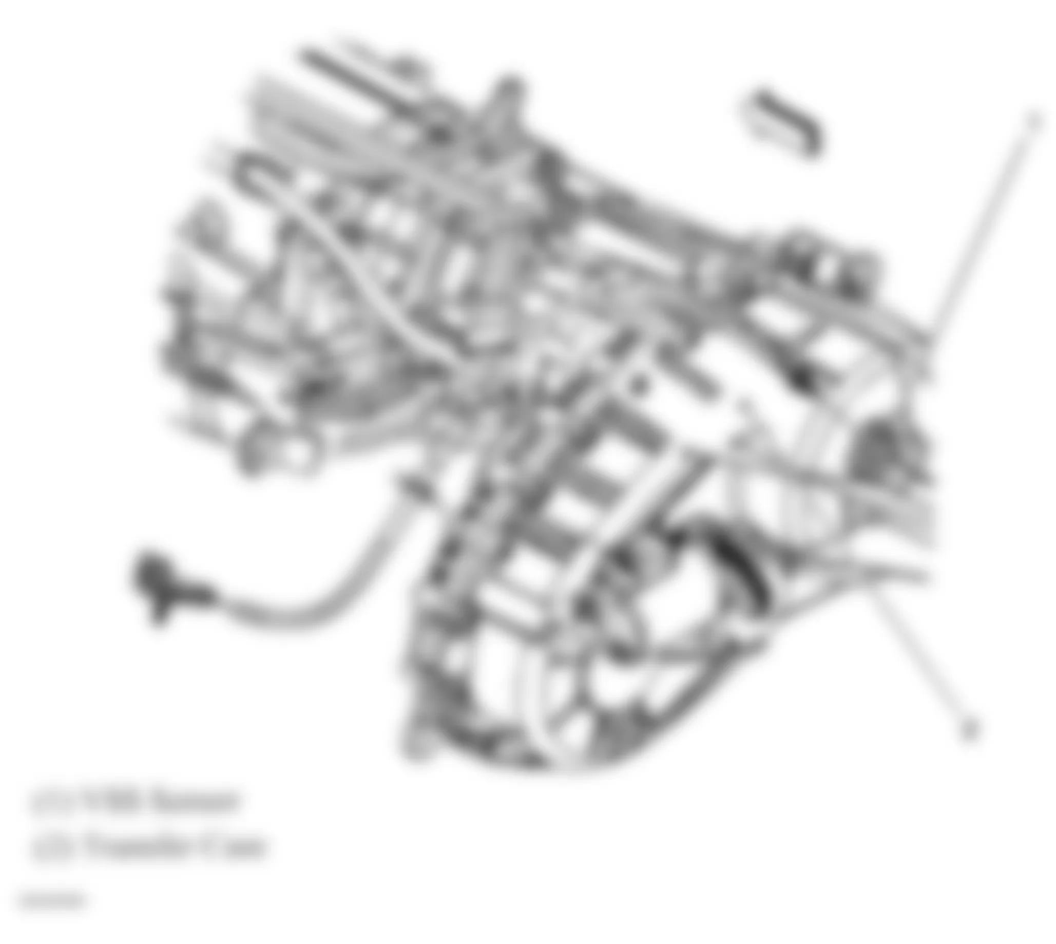 GMC Sierra 1500 2009 - Component Locations -  Transfer Case