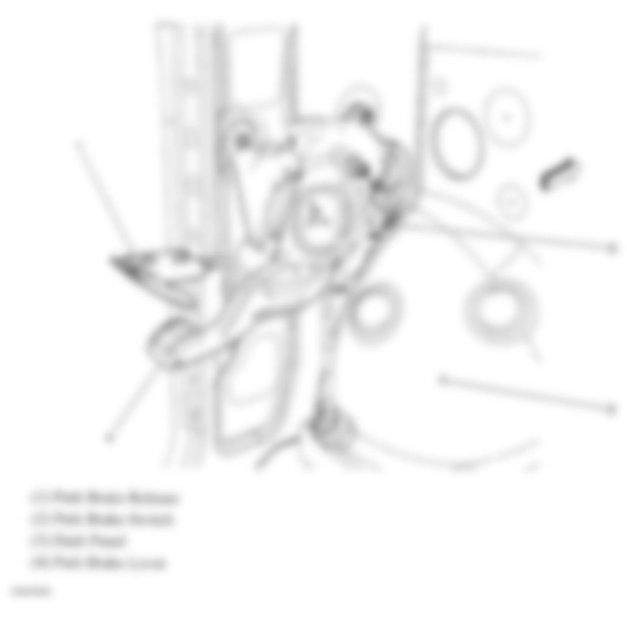 GMC Sierra 1500 2009 - Component Locations -  Park Brake Assembly