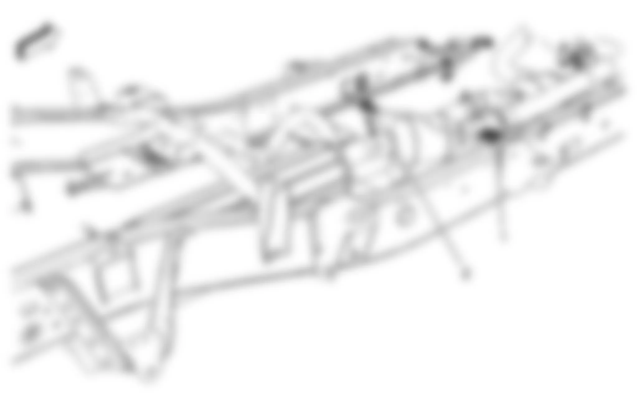 GMC Sierra 1500 2009 - Component Locations -  Front Chassis Frame Rails (31 Series & 6.0L)