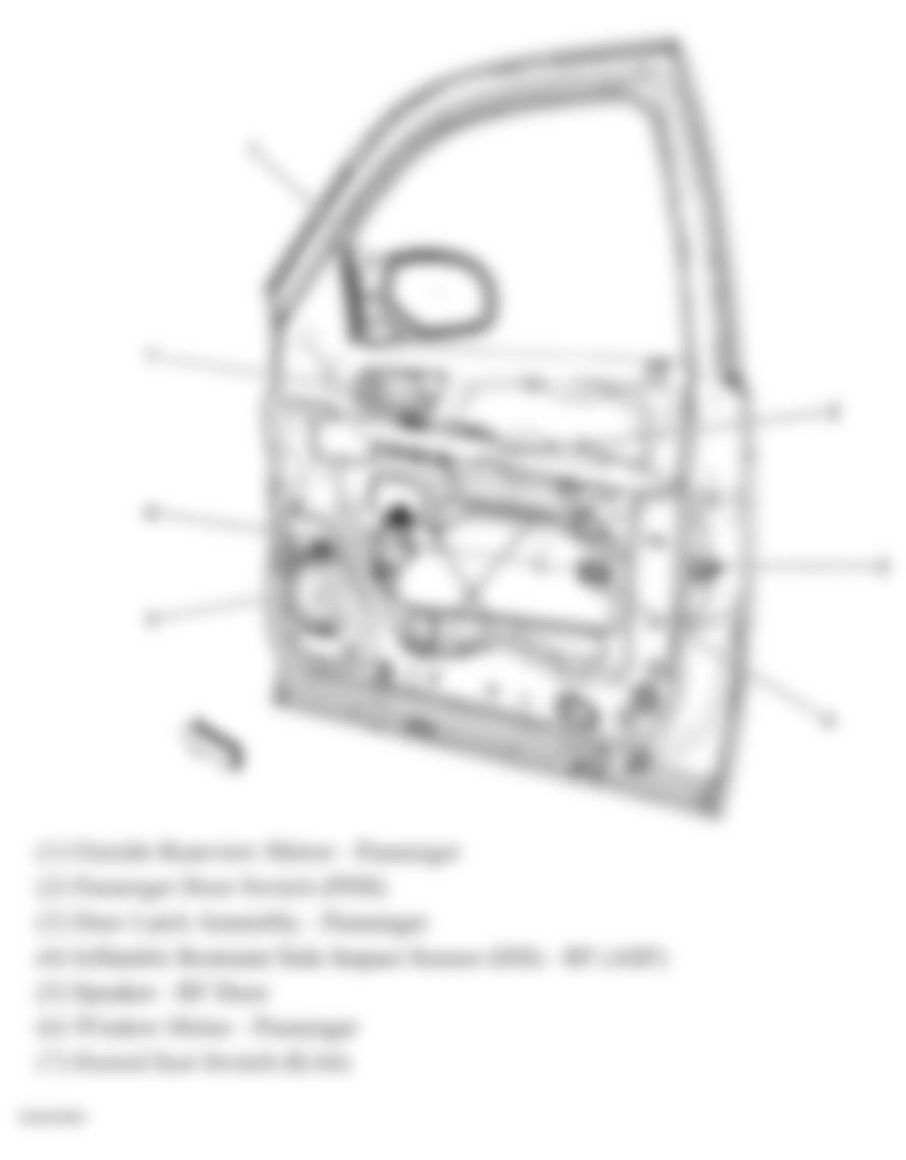 GMC Sierra 2500 HD 2009 - Component Locations -  Passenger Door