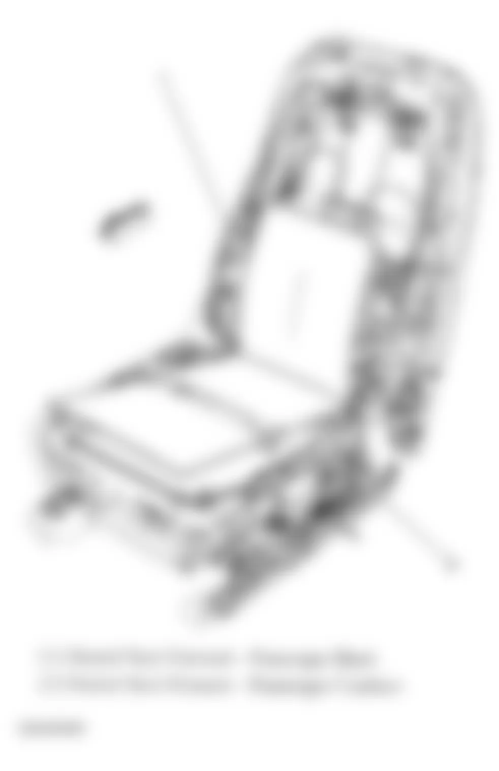 GMC Sierra 2500 HD 2009 - Component Locations -  Passenger Seat