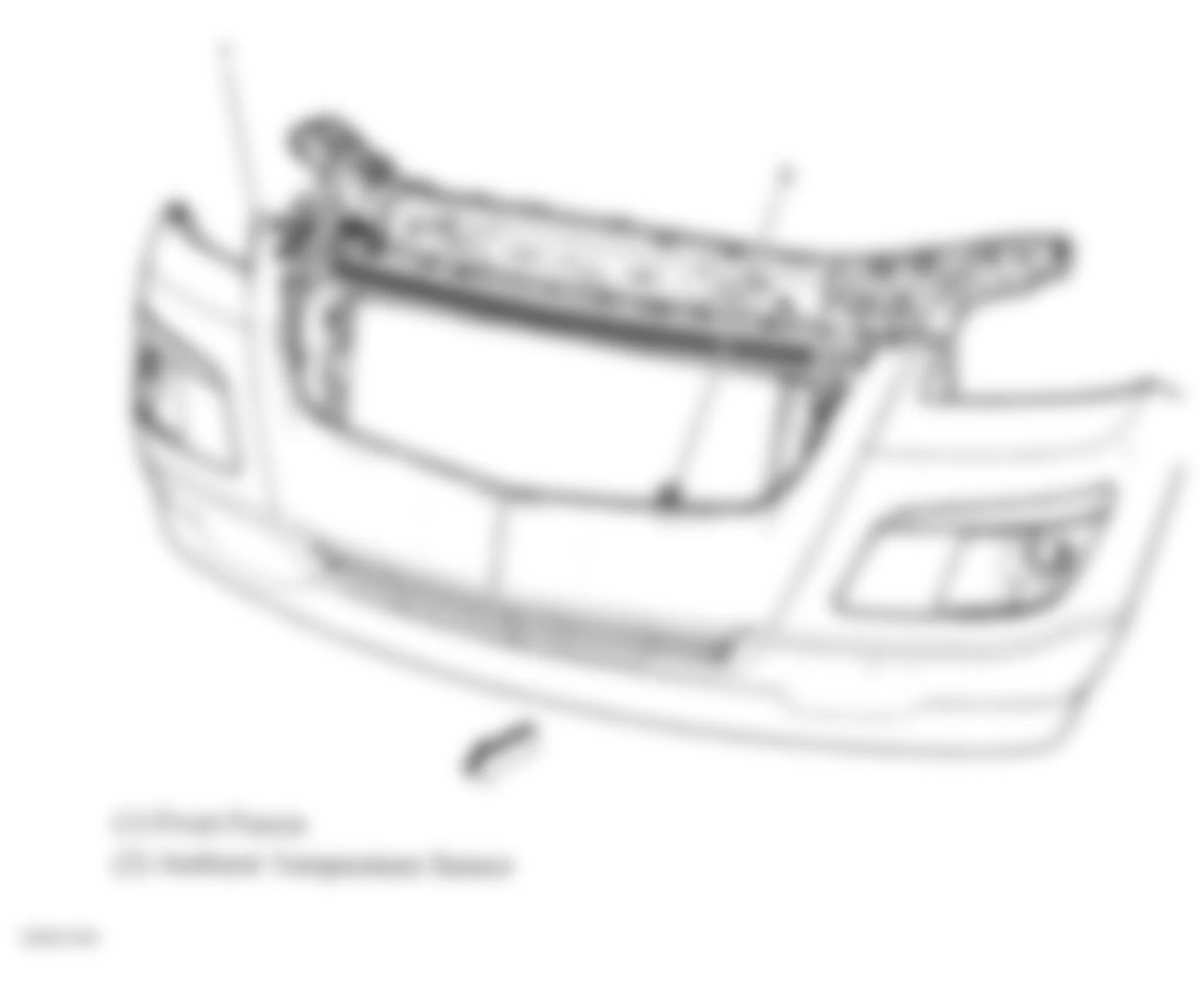 GMC Acadia SL 2010 - Component Locations -  Behind Front Fascia