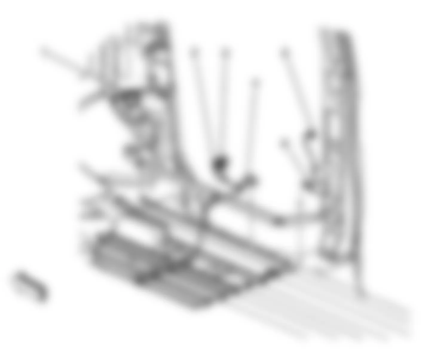 GMC Savana G1500 2010 - Component Locations -  Right B Pillar & Floor