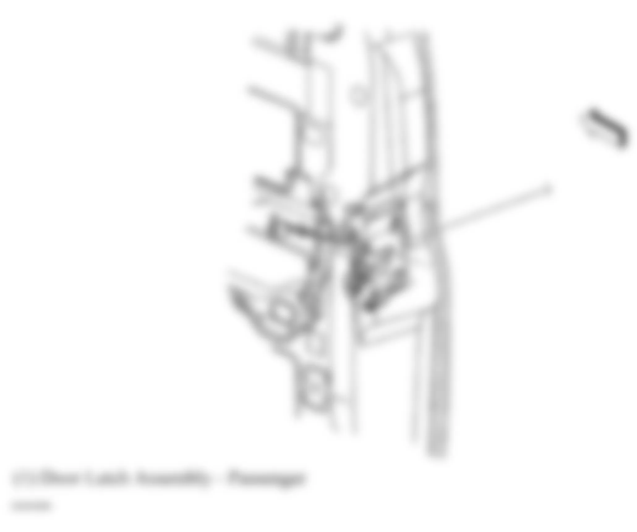 GMC Savana H1500 2010 - Component Locations -  Rear Of Front Passenger Door