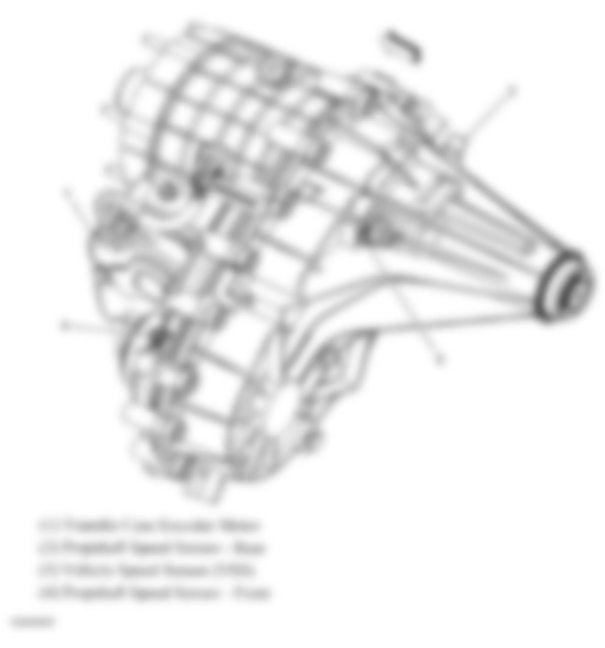 GMC Yukon Hybrid Denali 2010 - Component Locations -  Transfer Case