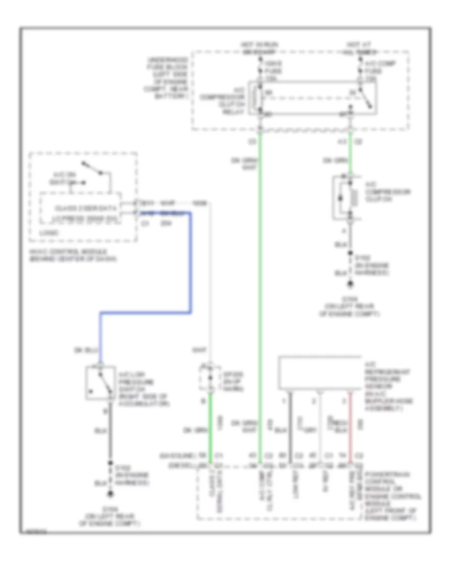 Compressor Wiring Diagram for GMC Sierra 3500 2003