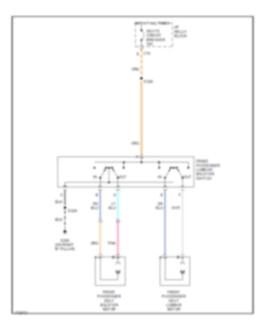 Passengers Lumbar Wiring Diagram for GMC Sierra 3500 2003