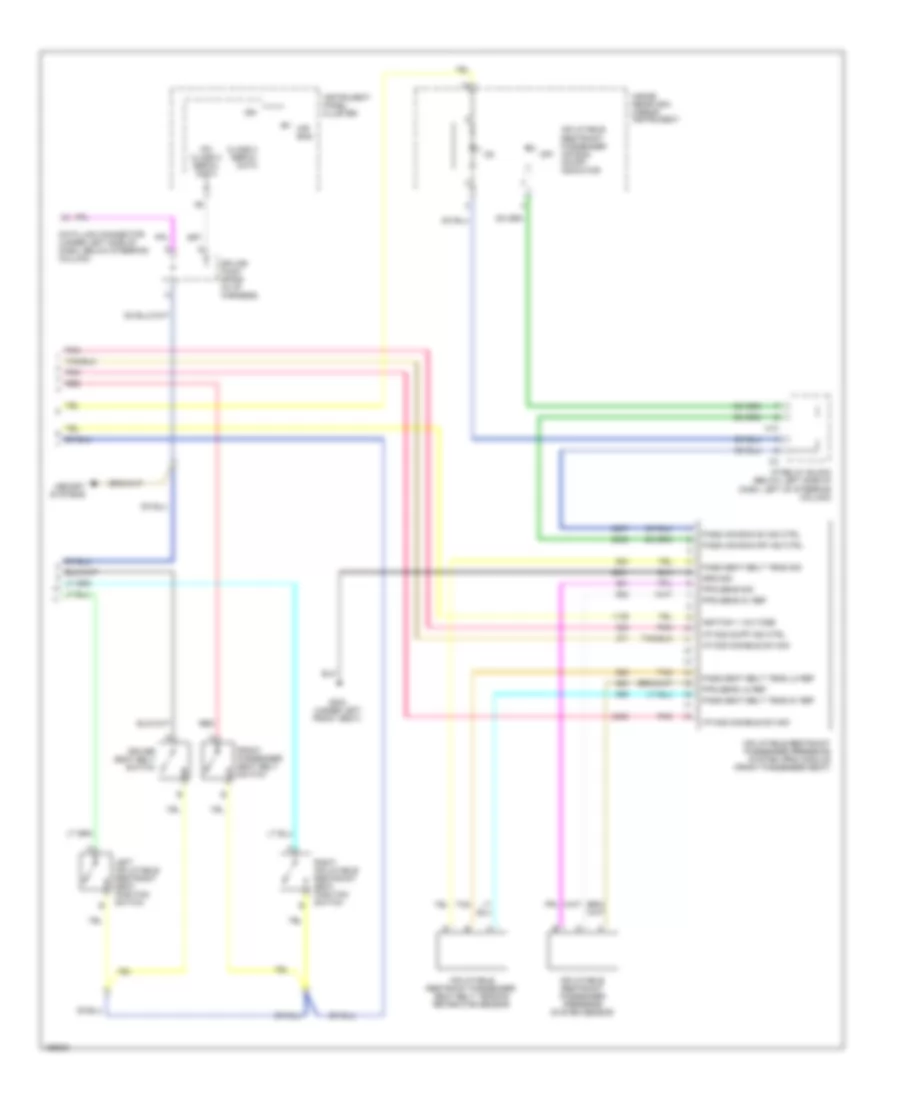 Supplemental Restraints Wiring Diagram 2 of 2 for GMC Sierra 2003 3500