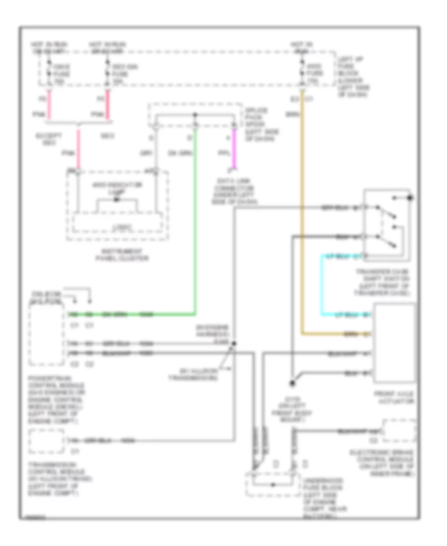 Transfer Case Wiring Diagram 2 Speed Manual for GMC Sierra 2003 3500