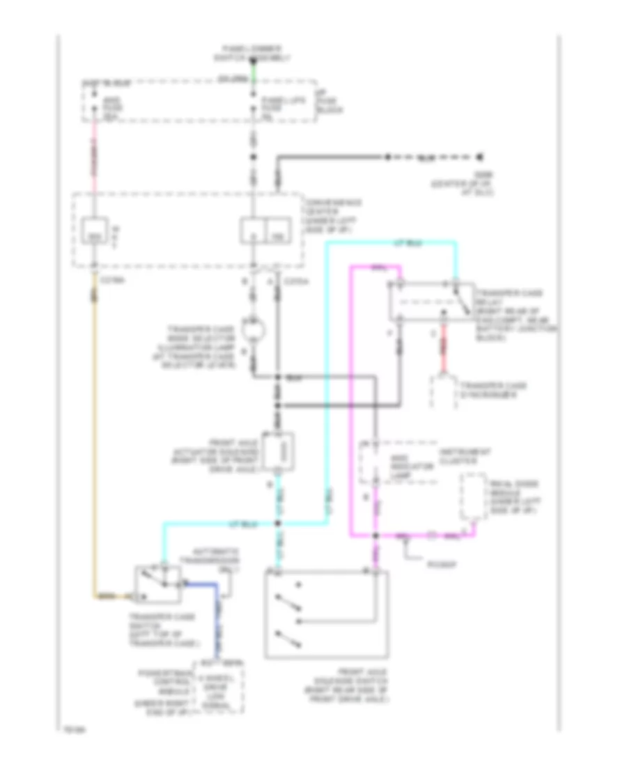 Transfer Case Wiring Diagram, K300 Only for GMC Suburban K2500 1994