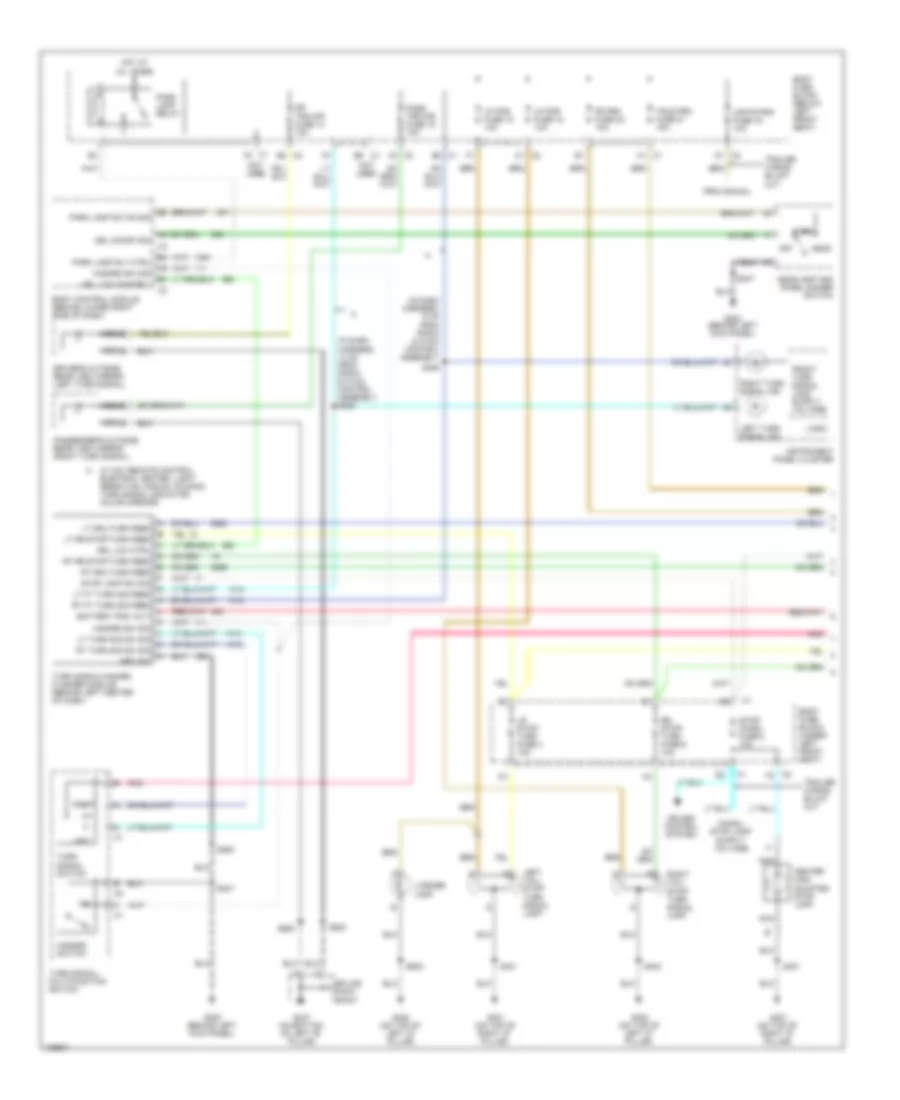 Exterior Lamps Wiring Diagram, Except Cutaway (1 of 2) for GMC Savana G2500 2004