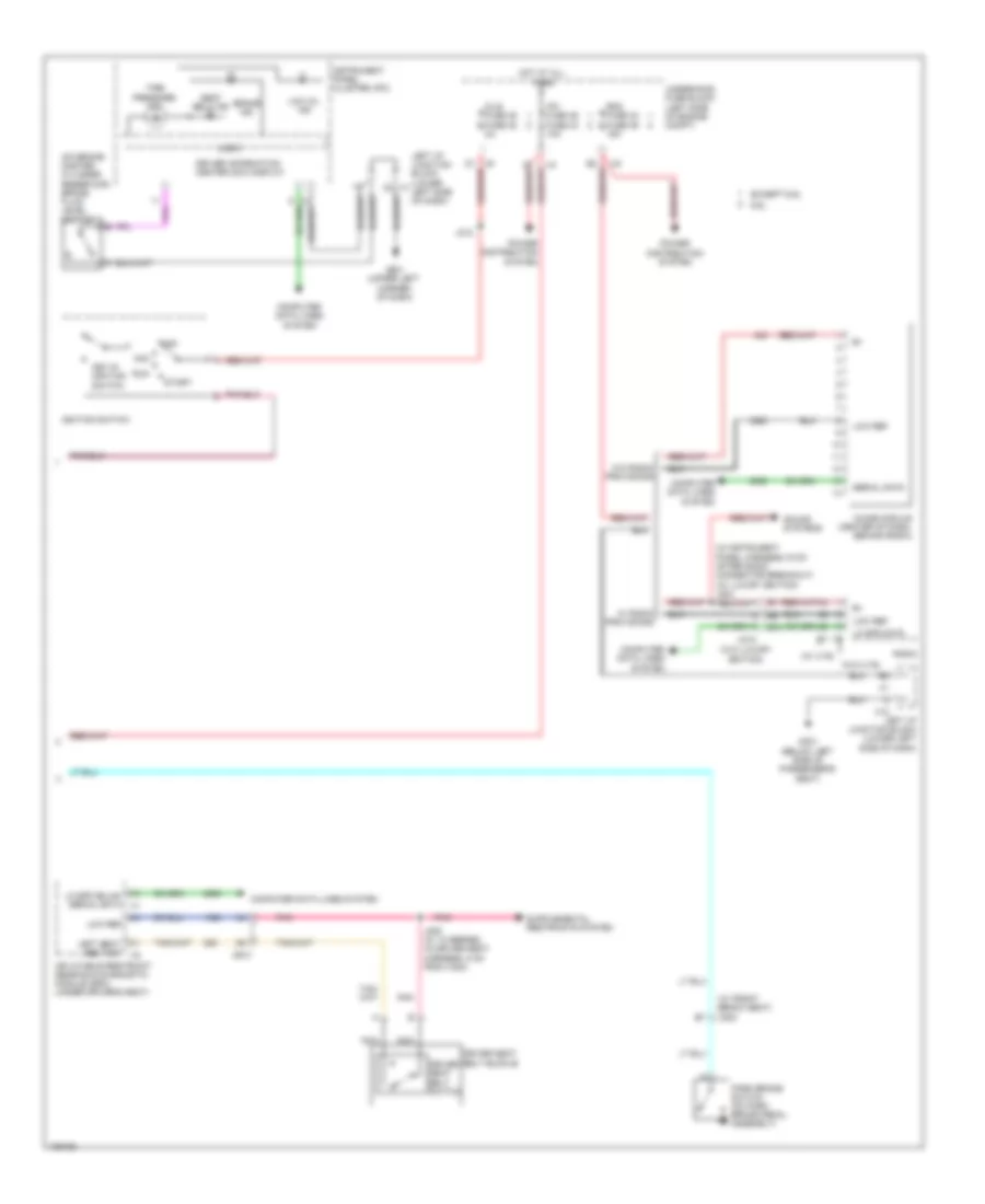 Warning Systems Wiring Diagram, without Bucket Seats  Power Mirrors (2 of 2) for GMC Sierra 3500 HD SLE 2013