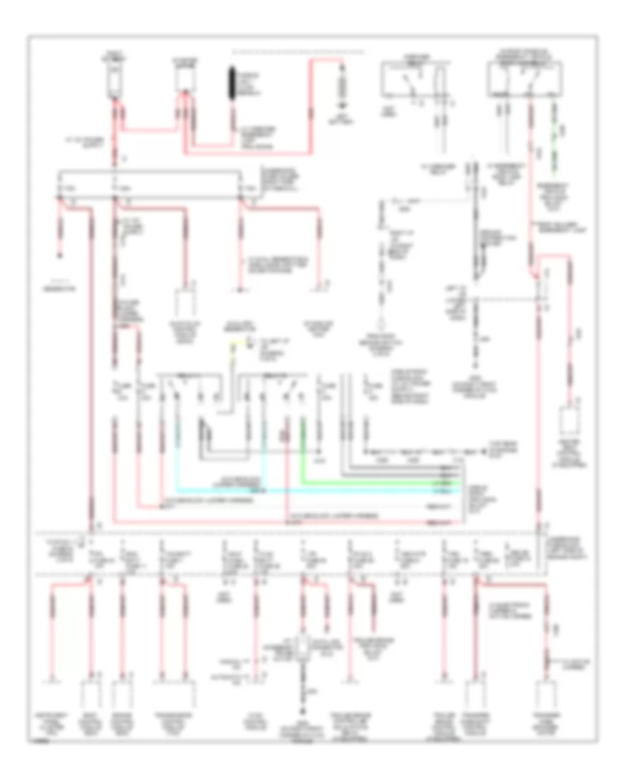 6.6L VIN 8, Power Distribution Wiring Diagram (1 of 5) for GMC Sierra 3500 HD SLE 2013