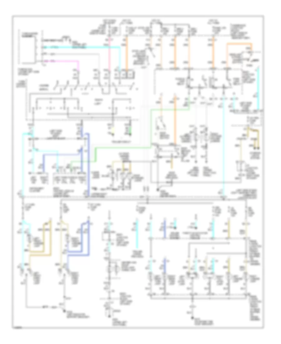 Exterior Lamps Wiring Diagram for GMC Sierra 2500 2001