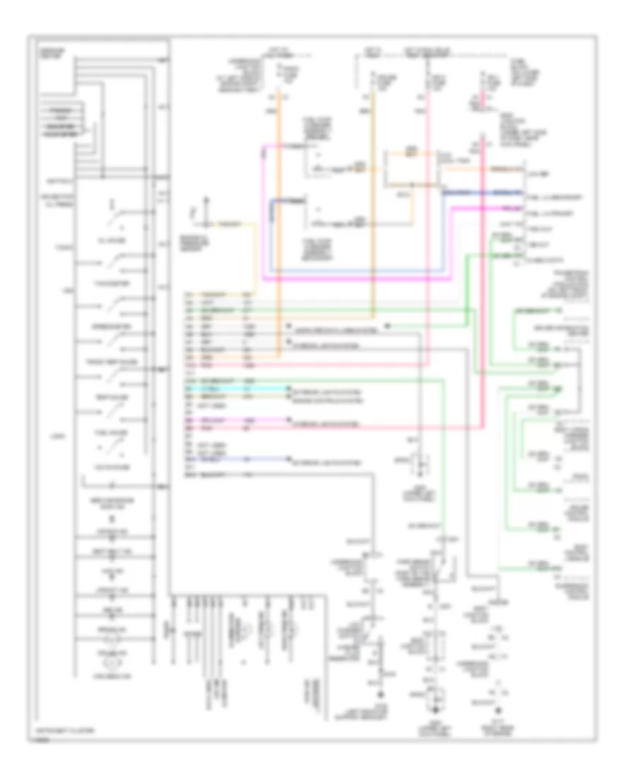 Instrument Cluster Wiring Diagram for GMC Sierra 2001 2500