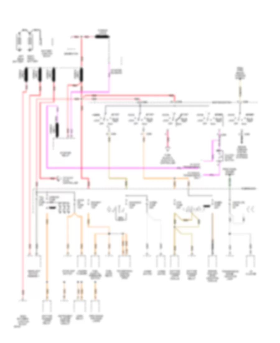 Power Distribution Wiring Diagram Commercial Chassis Diesel  1 of 2 for GMC Vandura G1994 1500